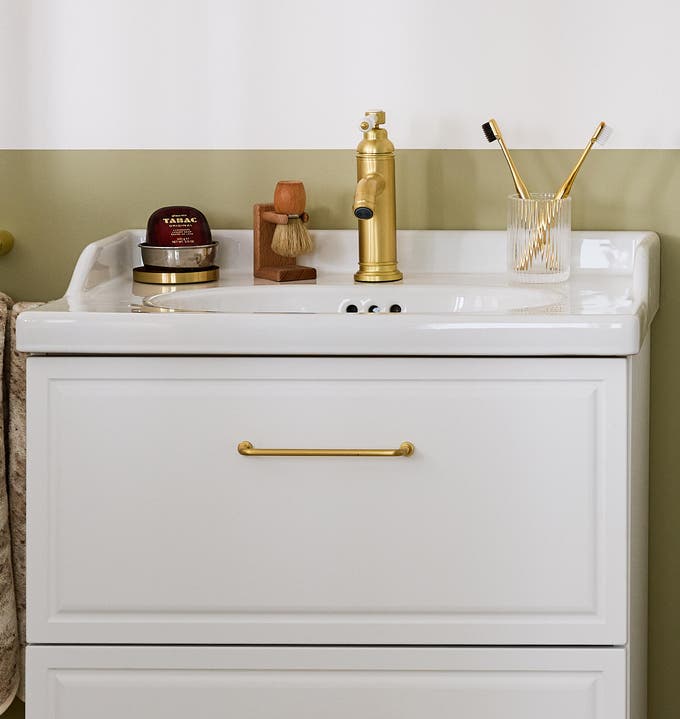 grifo lavabo dorado