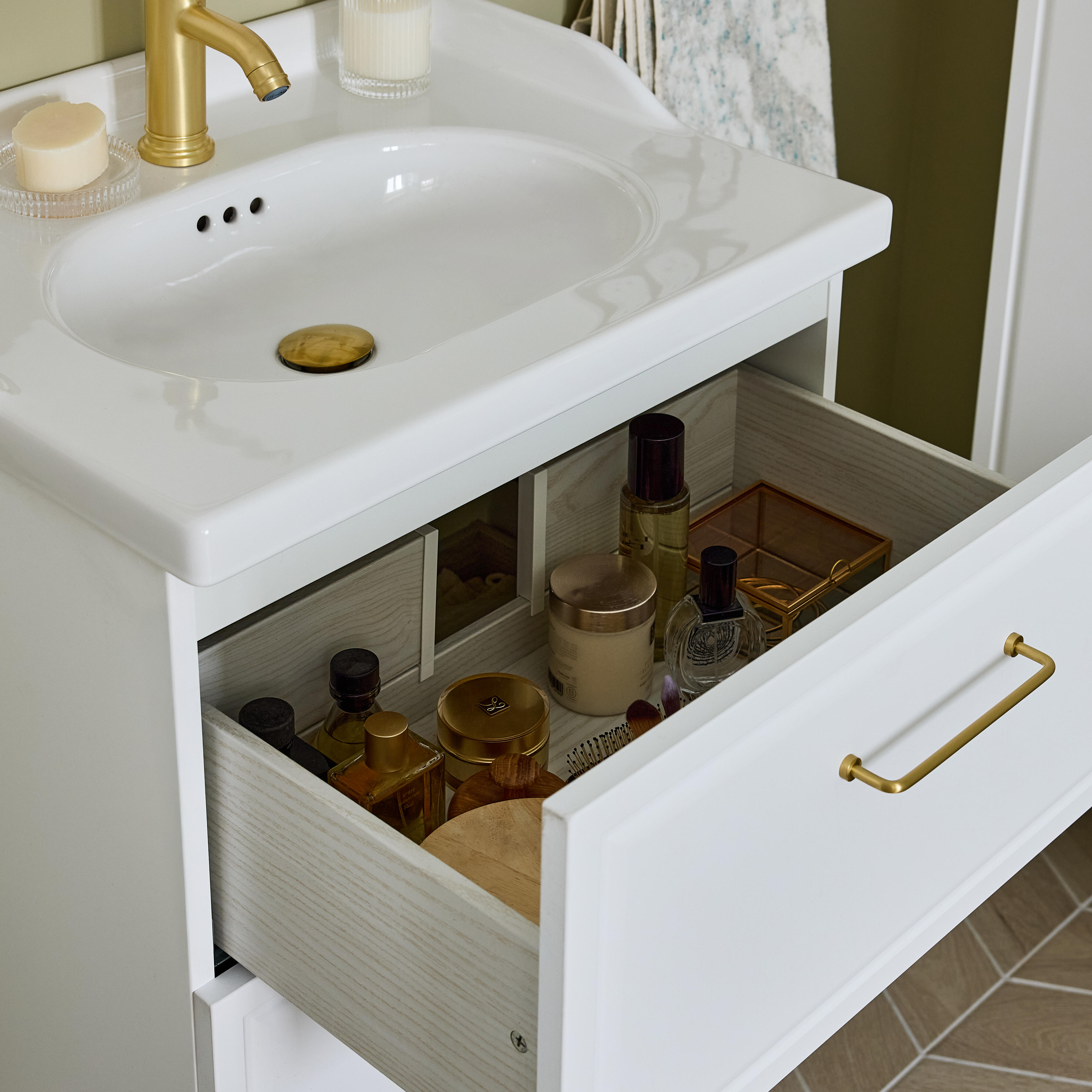 Meuble sous-vasque 2t l.60 x H.57 x P.48.1 cm blanc Charm - 2