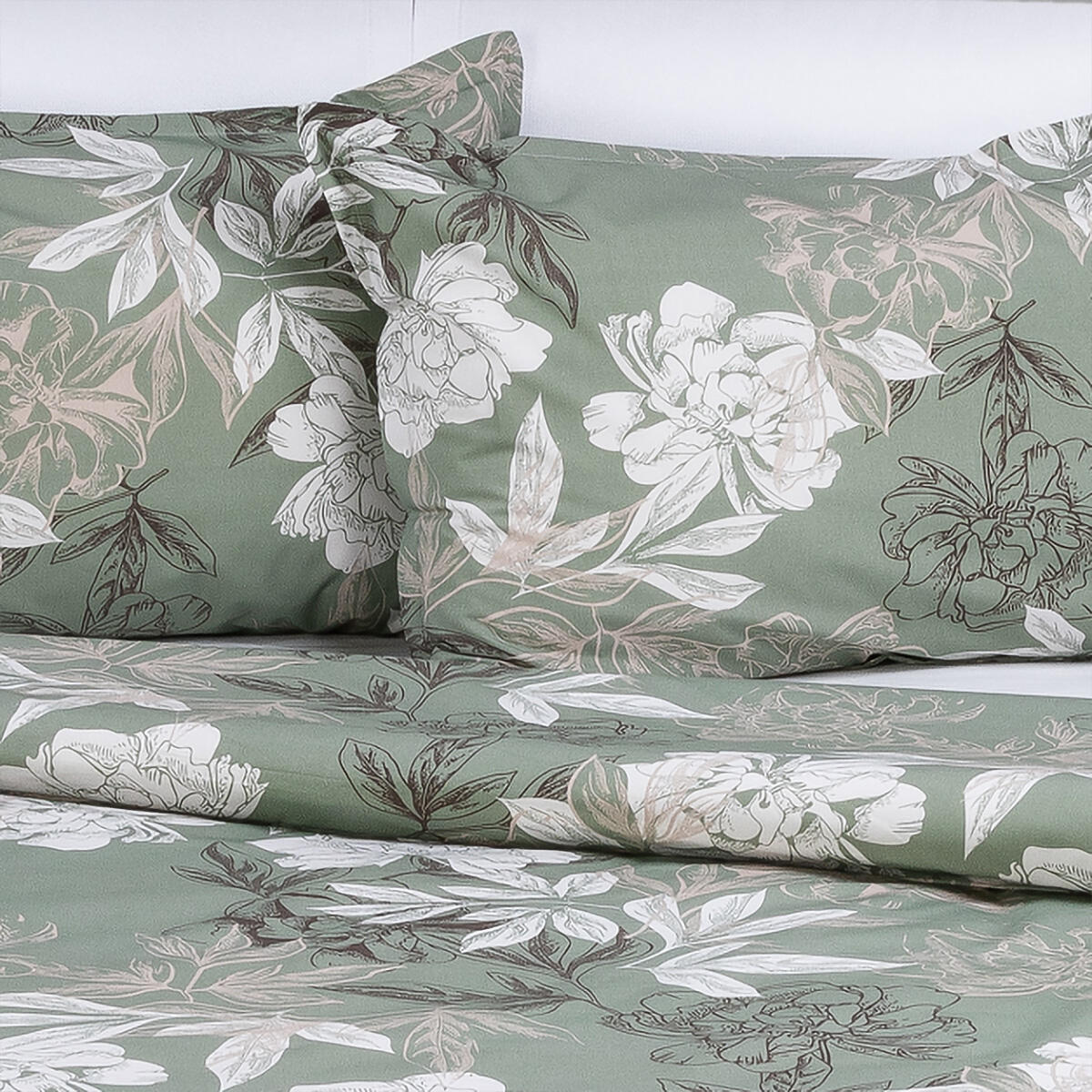 Copripiumone doppio Bra verde in cotone 285 x 255 cm - 5