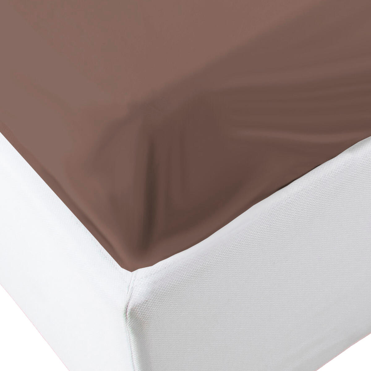 Lenzuolo sotto con angoli Pary, marrone in cotone 180 x 200 cm - 2