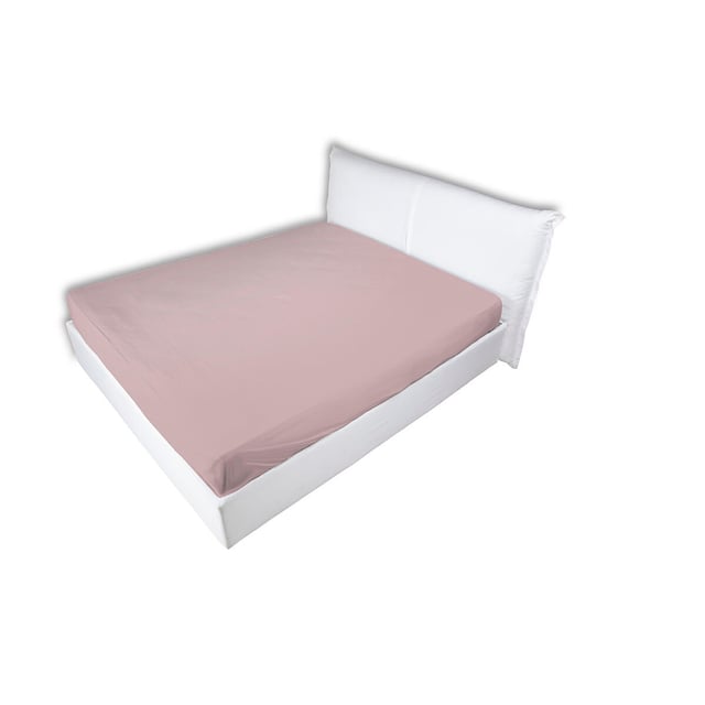 Lenzuolo sotto con angoli Bice, malva cipria in cotone 180 x 200 cm