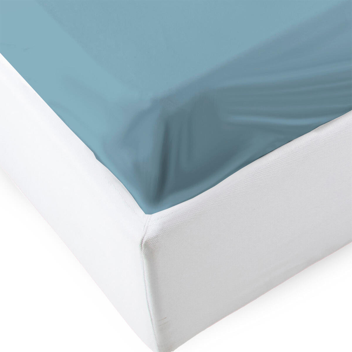 Lenzuolo sotto con angoli Bice, azzurro in cotone 180 x 200 cm - 2