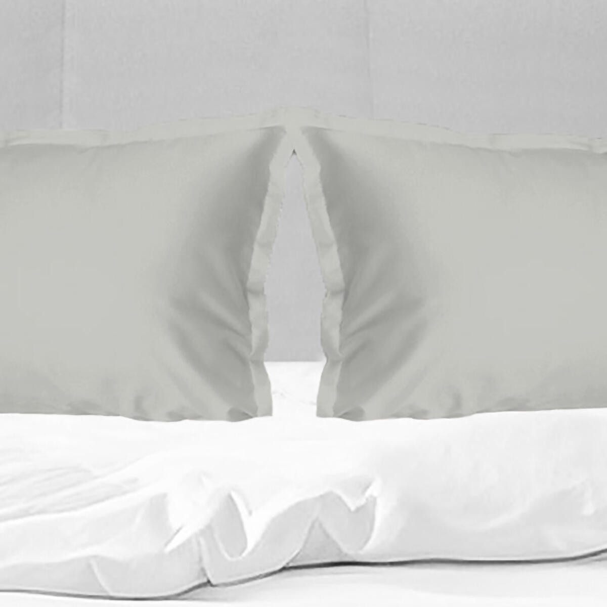 Fodera del cuscino 2 pezzi, BICE grigio chiaro in cotone 52 x 82 cm - 2