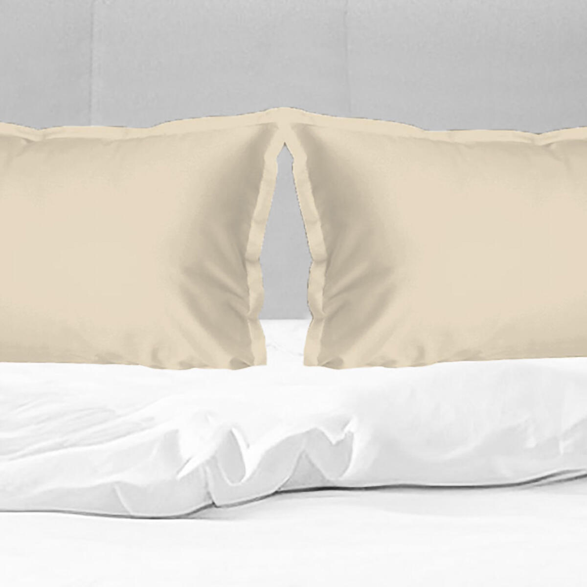 Fodera del cuscino 2 pezzi, Bice naturale in cotone 52 x 82 cm - 2