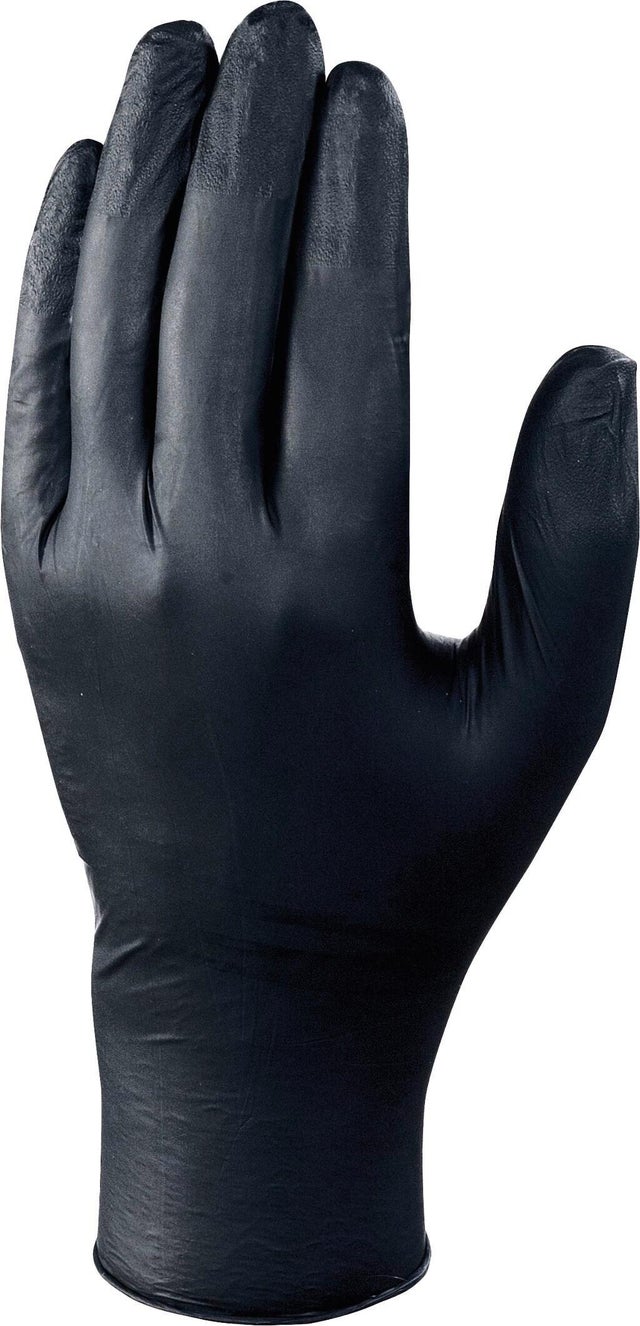 Gants de protection chimique en nitrile noir T.9/10 lot de 100 - DELTA PLUS