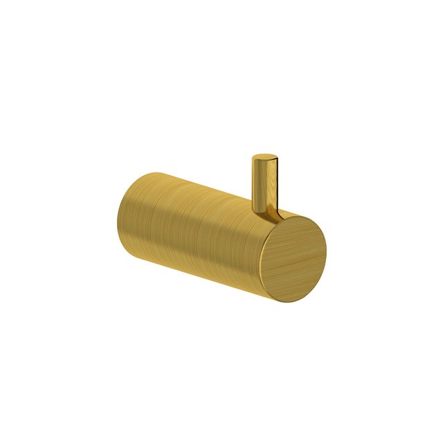 Appendiabiti da avvitare  HUBER TAYRONA/PLANO in ottone oro satinato L 2 x H 2 cm