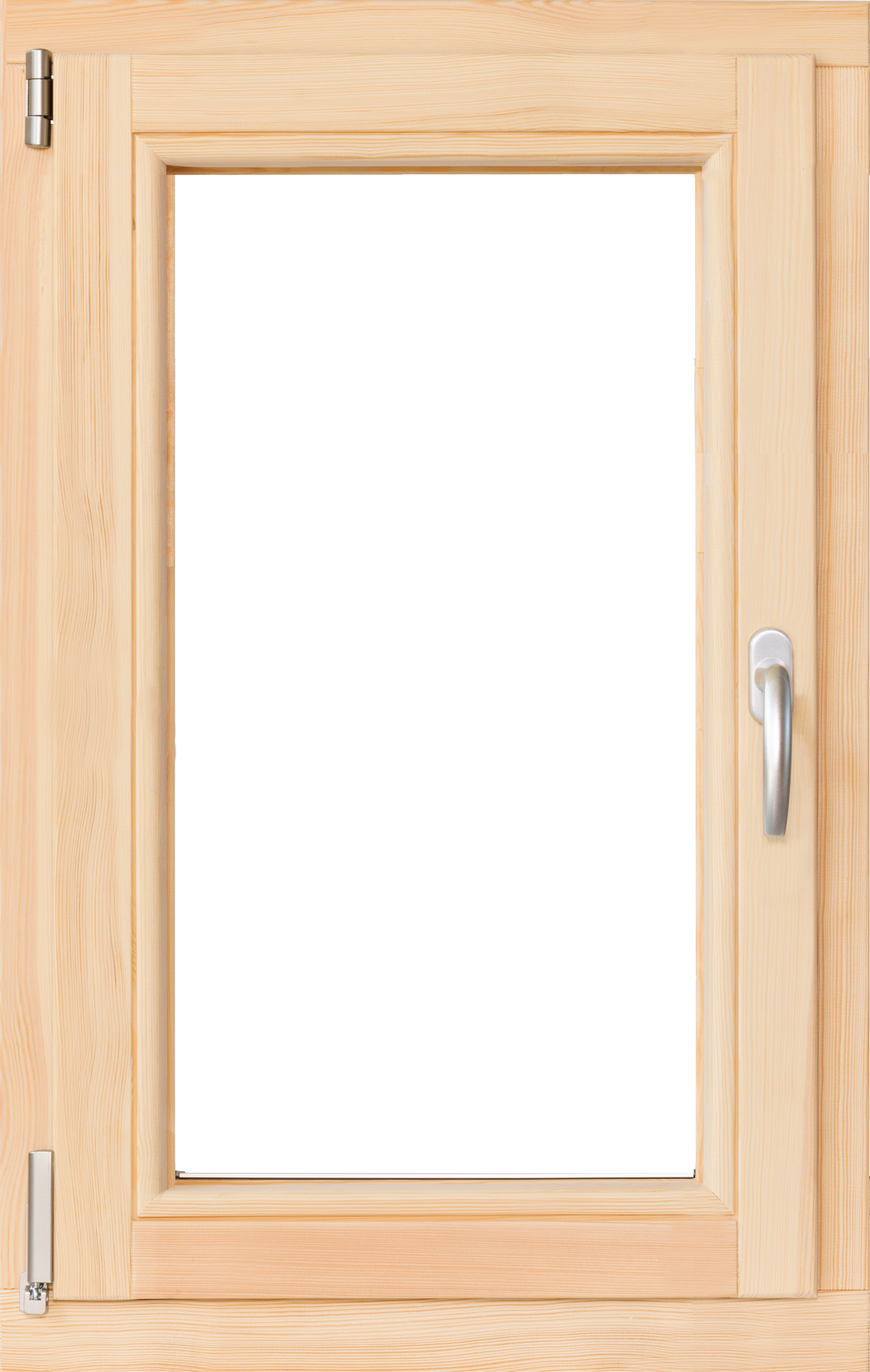 Okno drewniane 2-szybowe fasadowe O4 565x835 mm rozwierno-uchylne do wewnątrz lewe Lupol