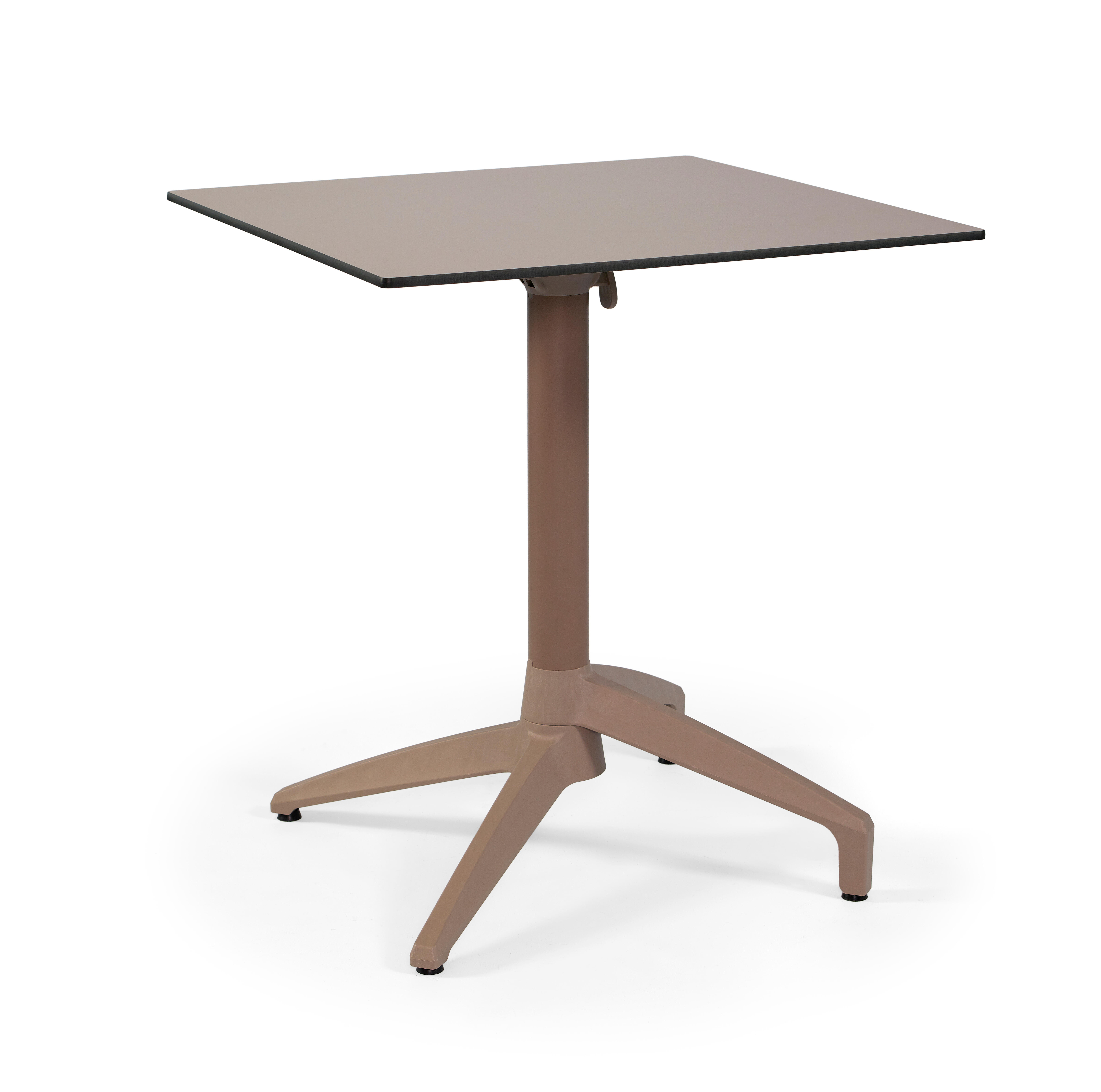 Mesa de jardín de comedor de aluminio gemini beige de 70x74x70 cm