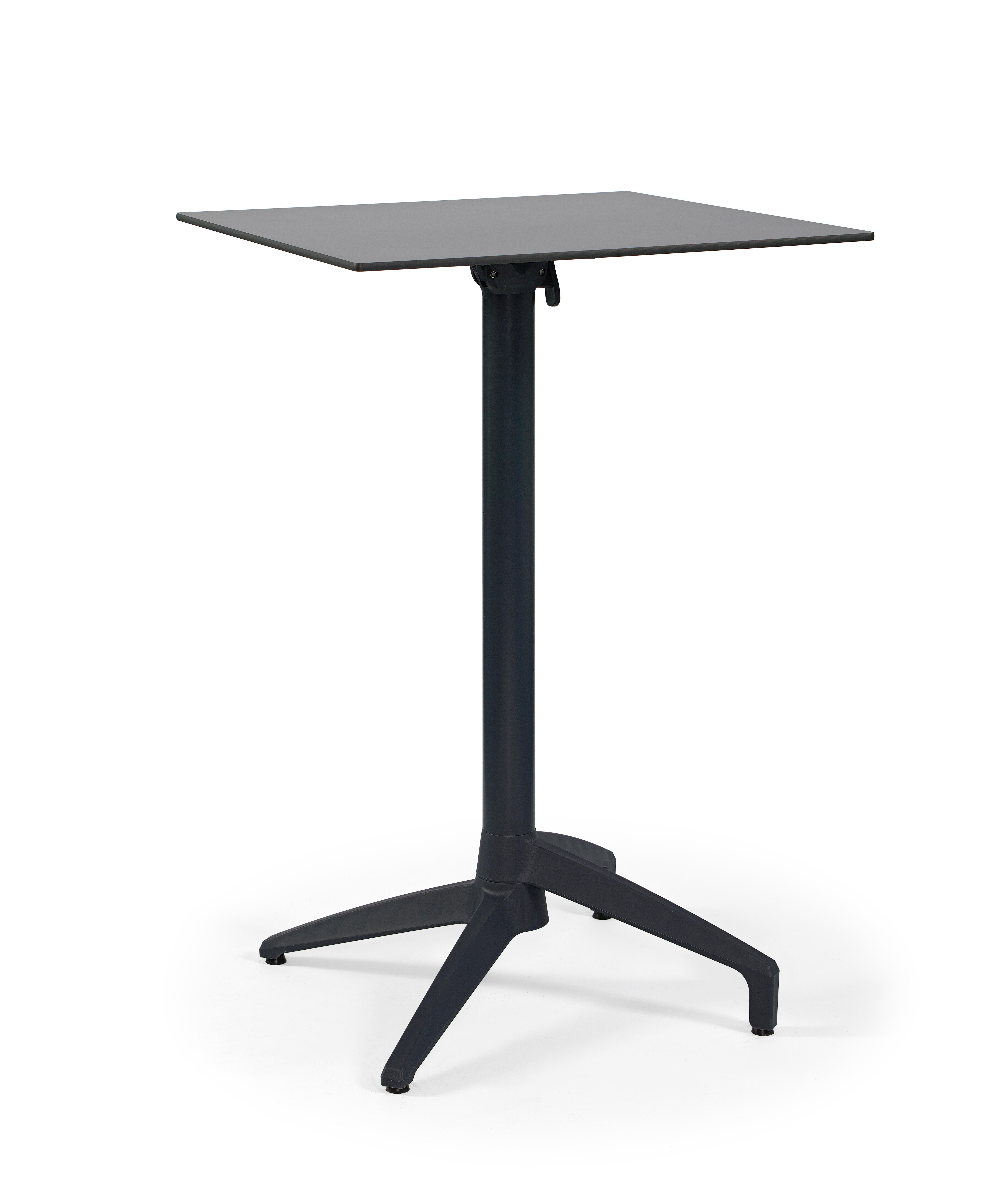 Mesa de jardín de comedor de aluminio gemini gris de 70x110x70 cm