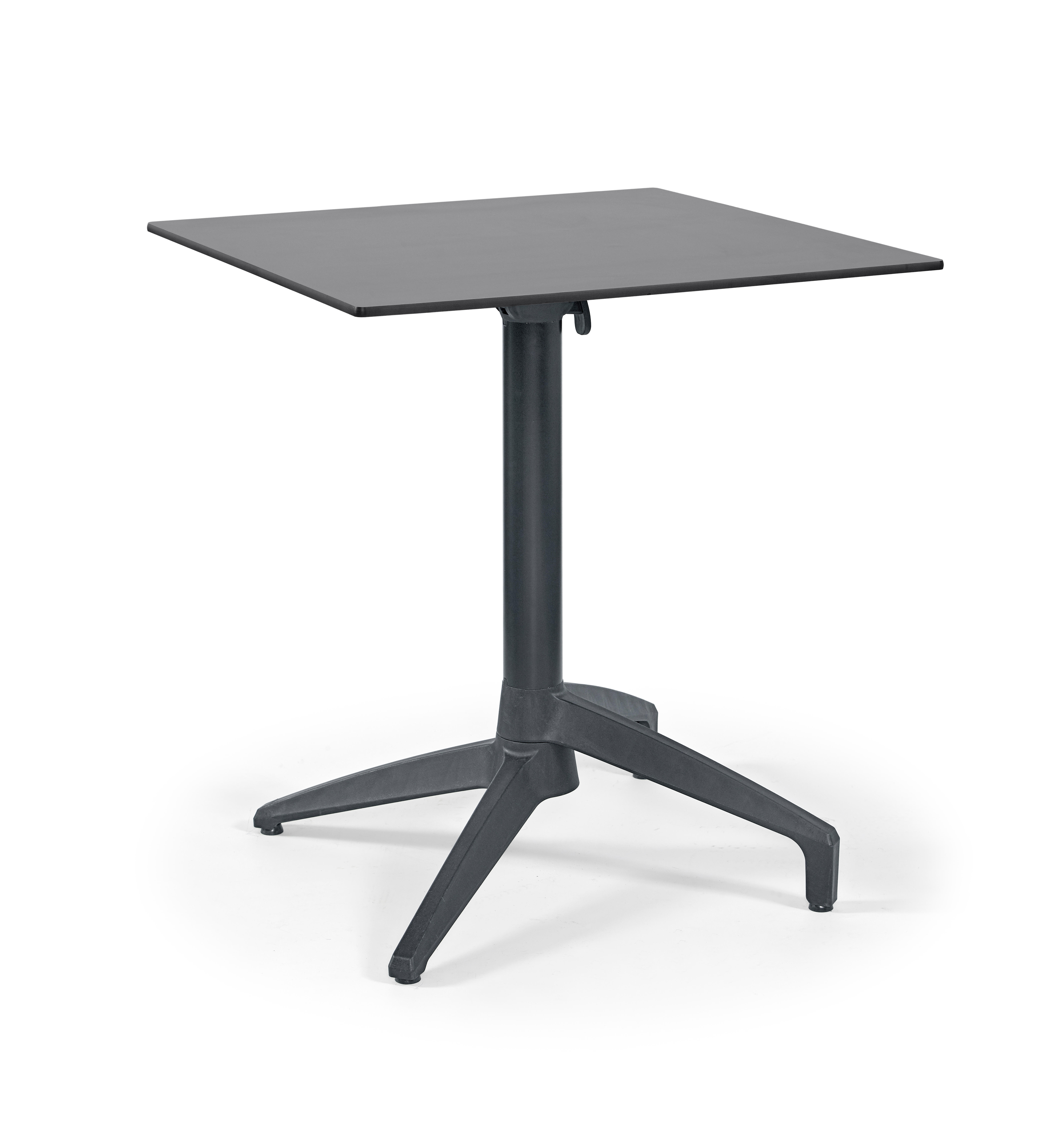 mesa de jardin de comedor de aluminio gemini gris de 70x74x70 cm