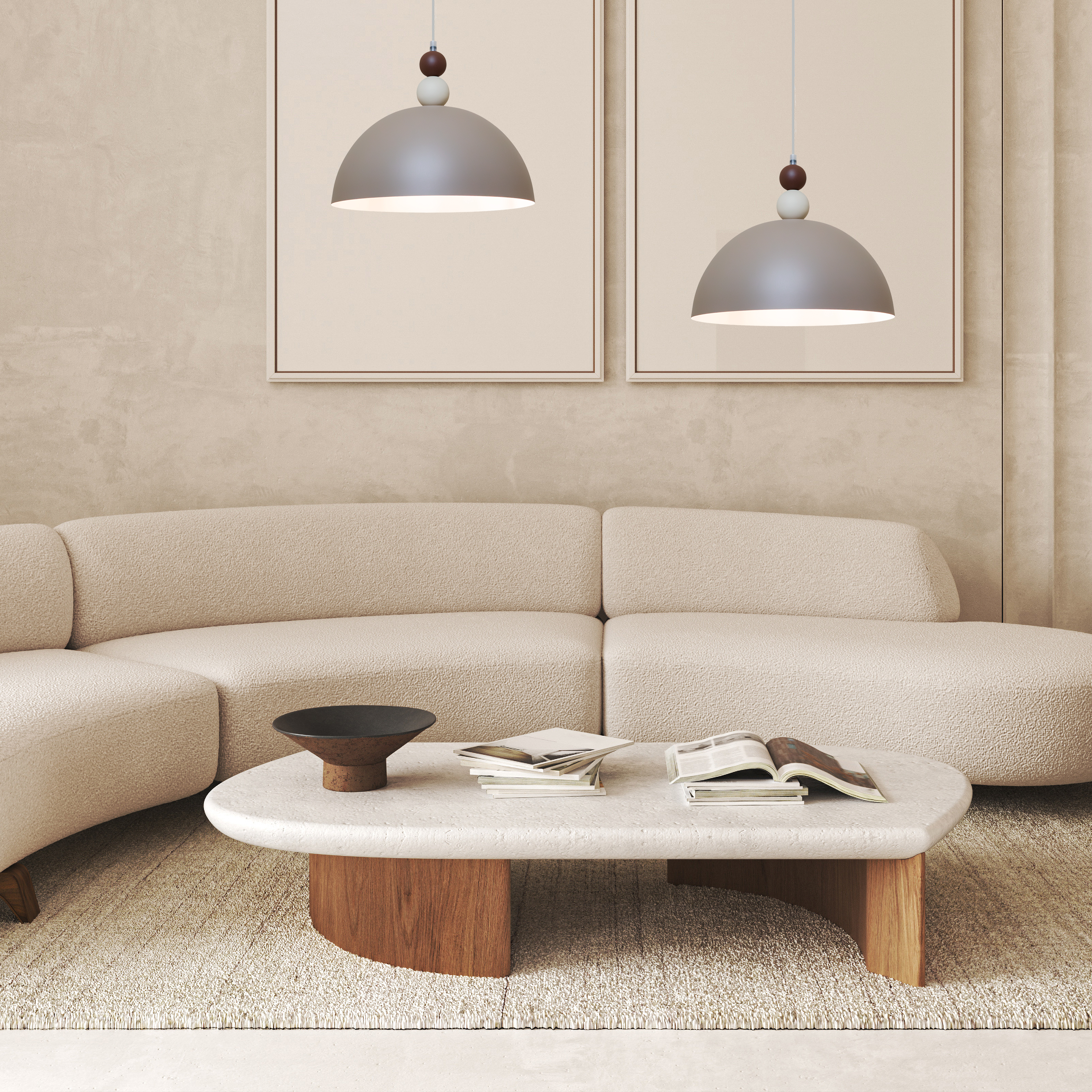 Lampa wisząca Bento beżowa E27 Eko Light - 3