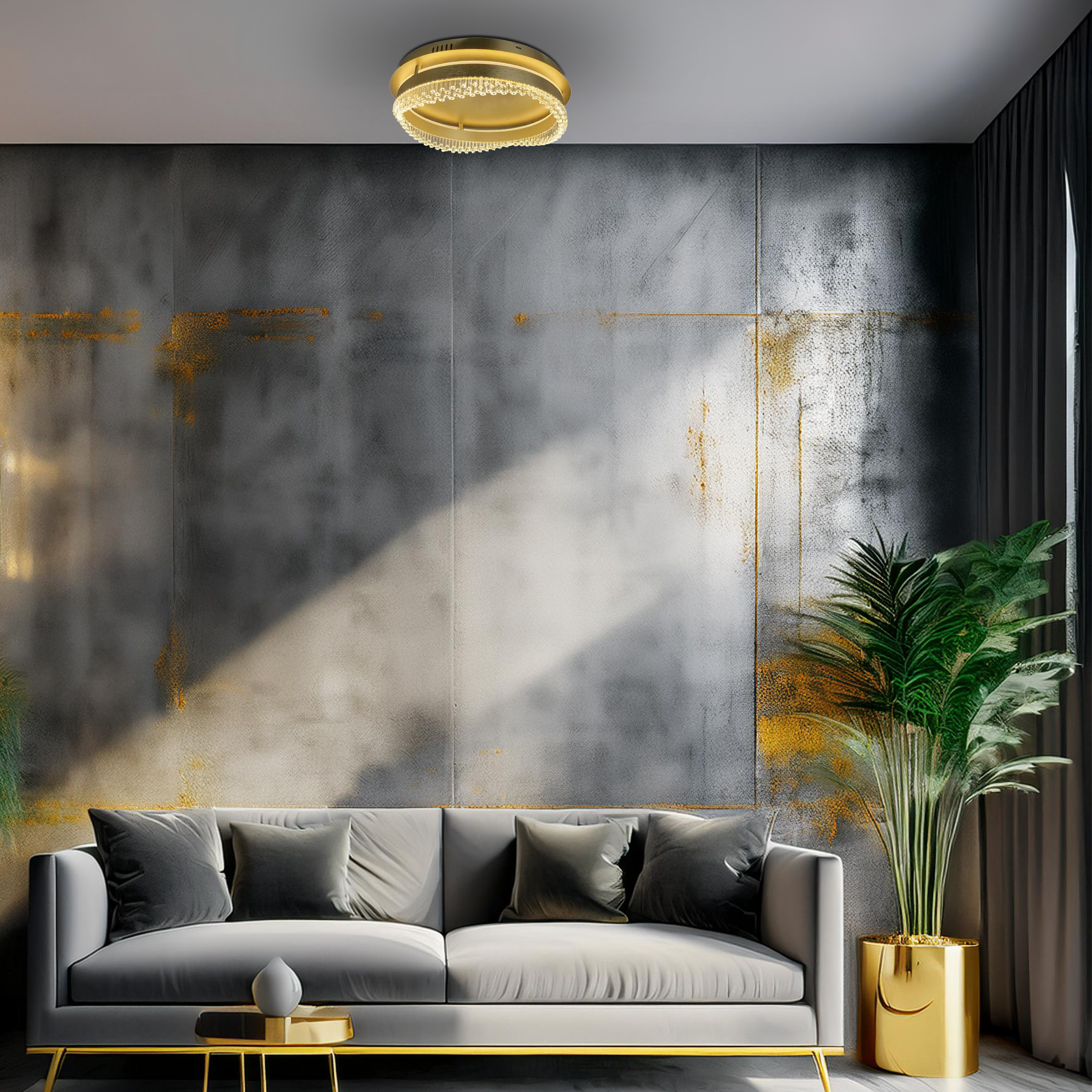 Lampa sufitowa Preciosa złota LED Eko Light - 2