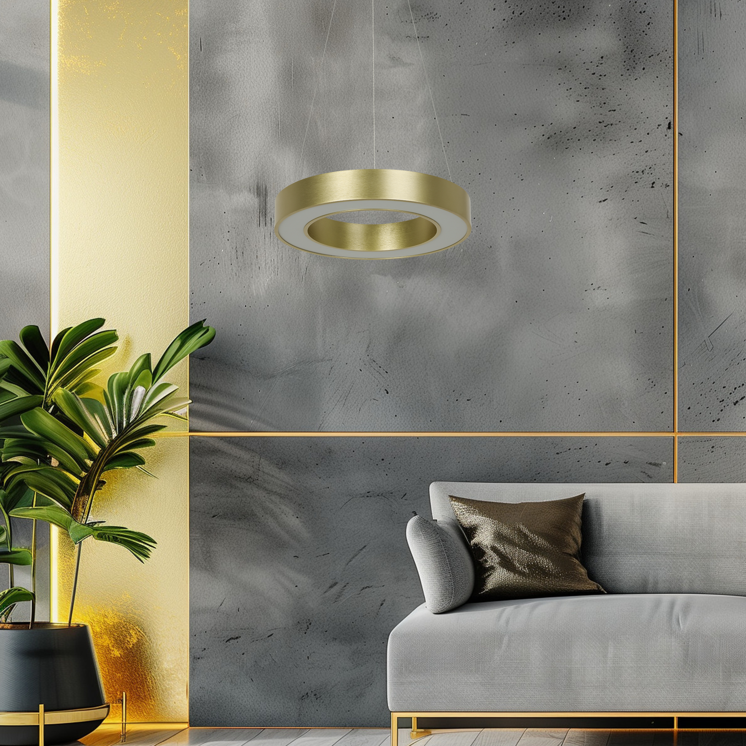 Lampa wisząca Union złota LED Eko Light - 2