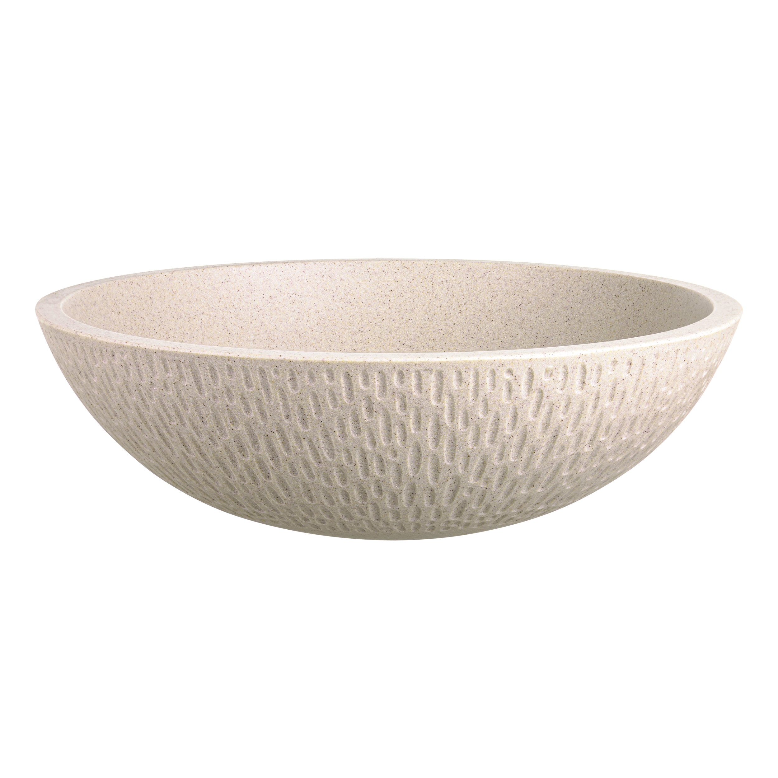 Umywalka nablatowa konglomeratowa Amber 41x41x14 beżowa