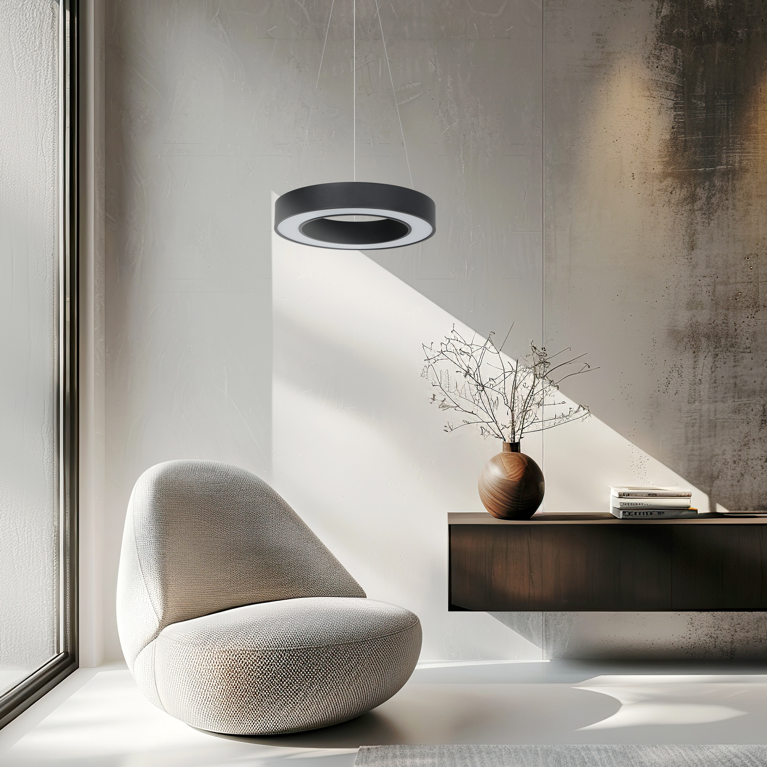 Lampa wisząca Union czarna LED Eko Light - 2