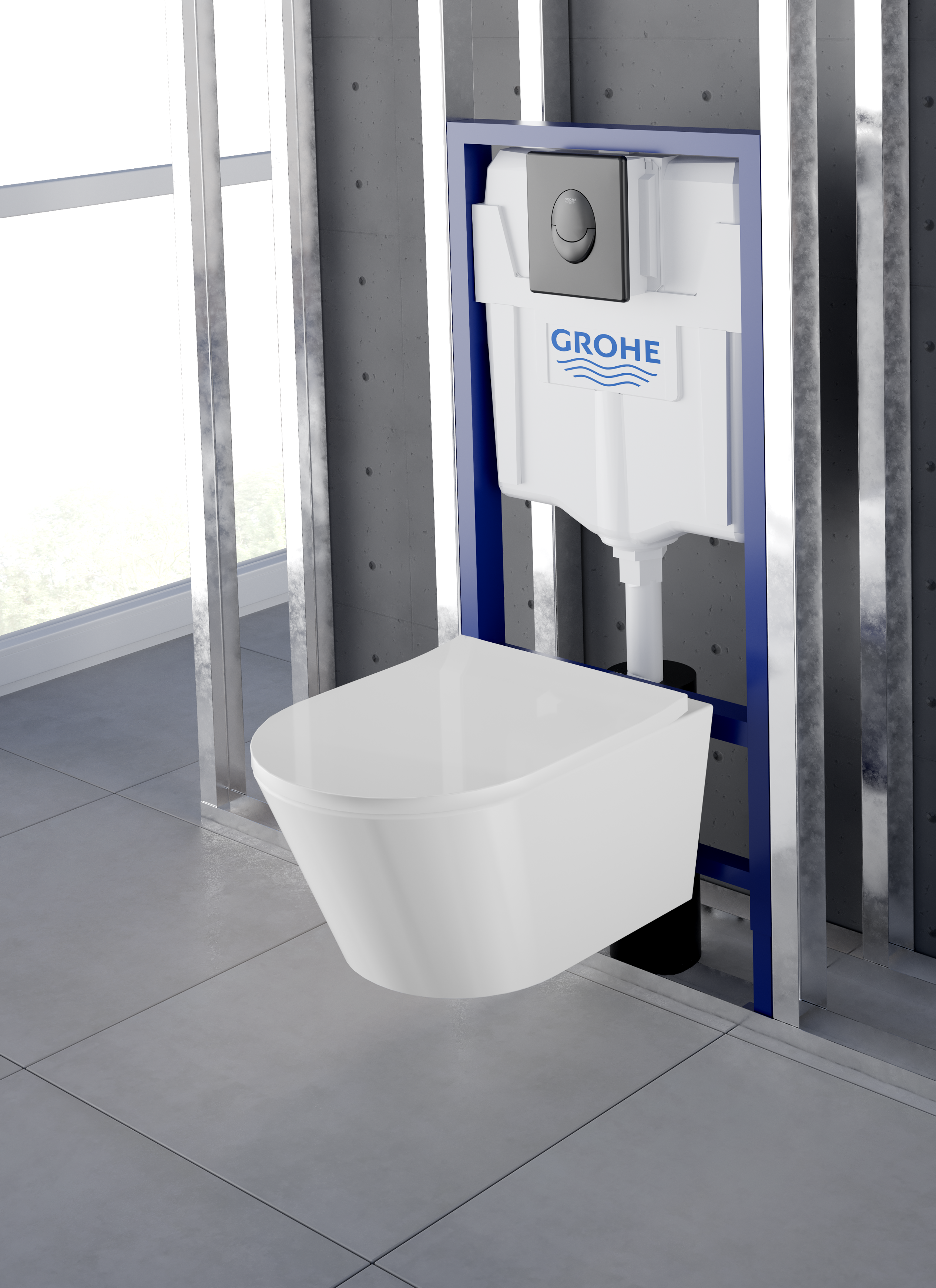 Przycisk spłukujący do stelaża Start 2 czarny Grohe - 2