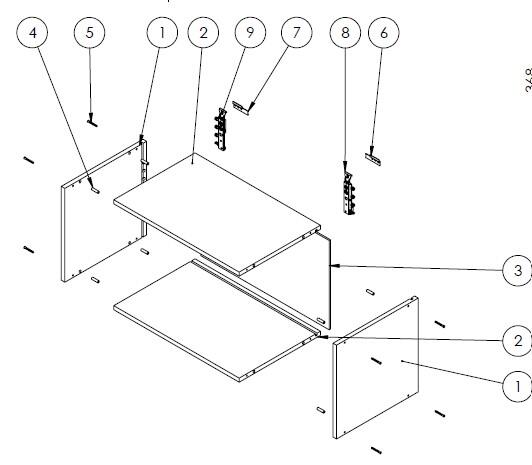 Etagère cube Eleki effet bois, H.36.8 x L.60 cm x P.37 cm, Ep.1.6 cm - 7