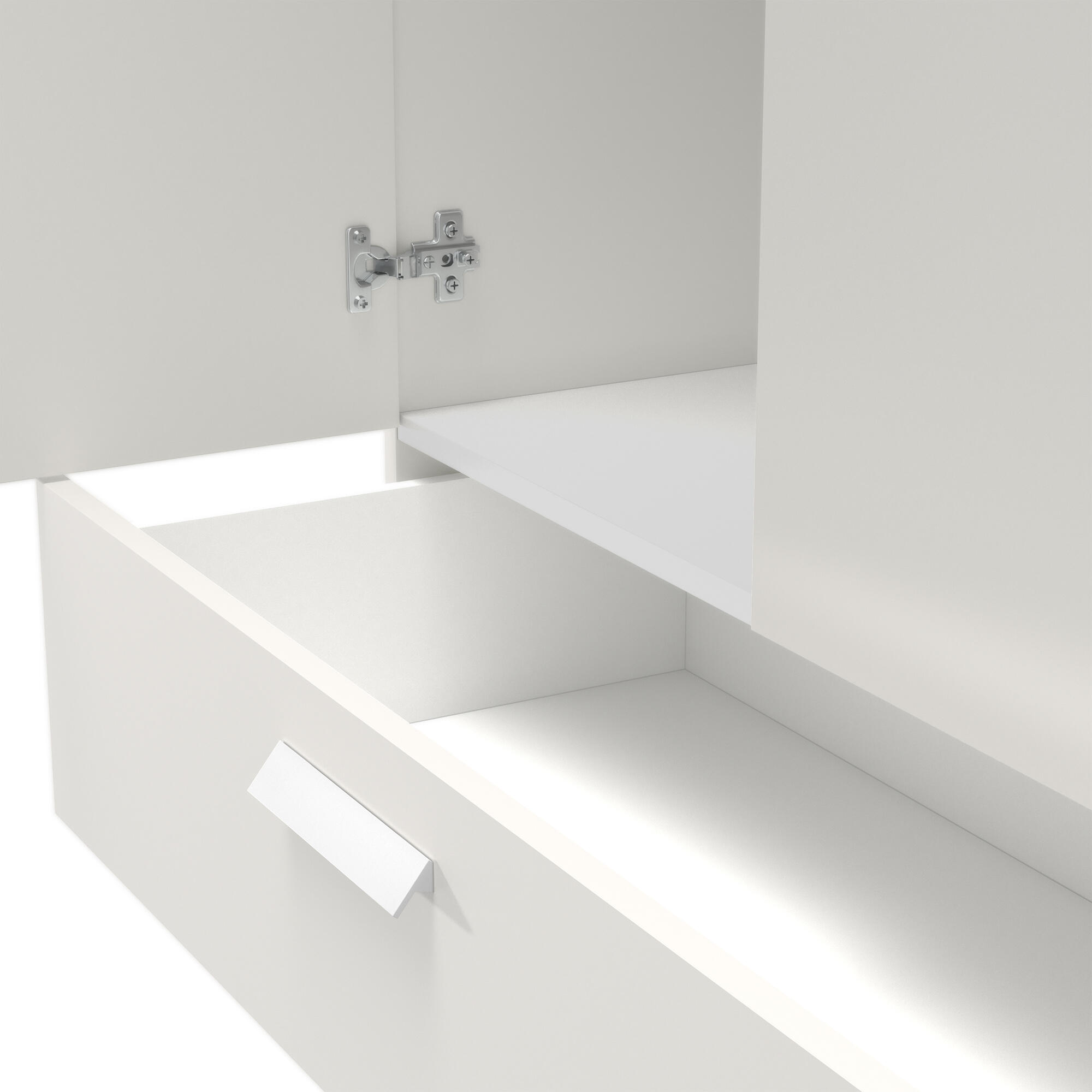 Armario puerta abatible One 125x191x53cm blanco - 7