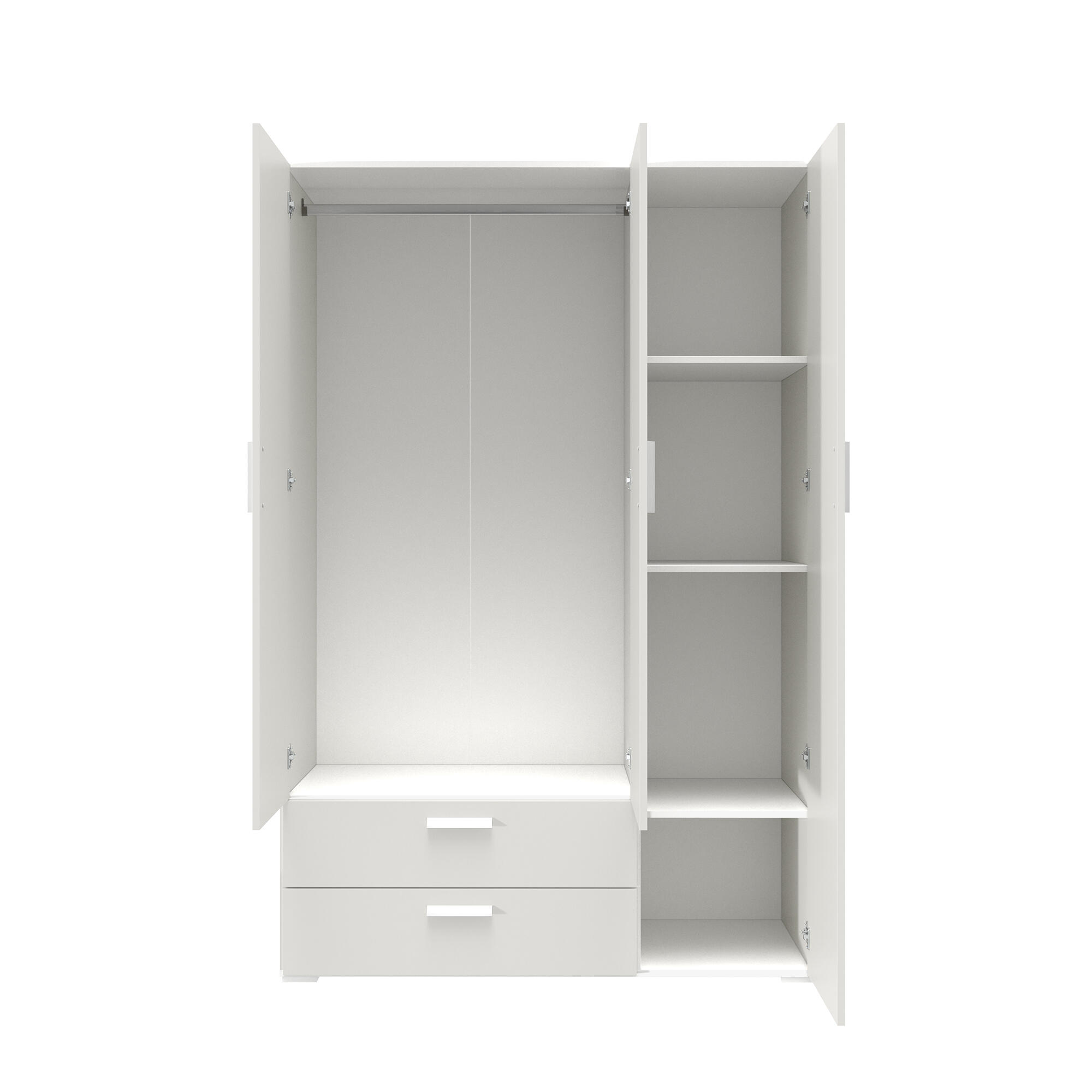 Armario puerta abatible One 125x191x53cm blanco - 8