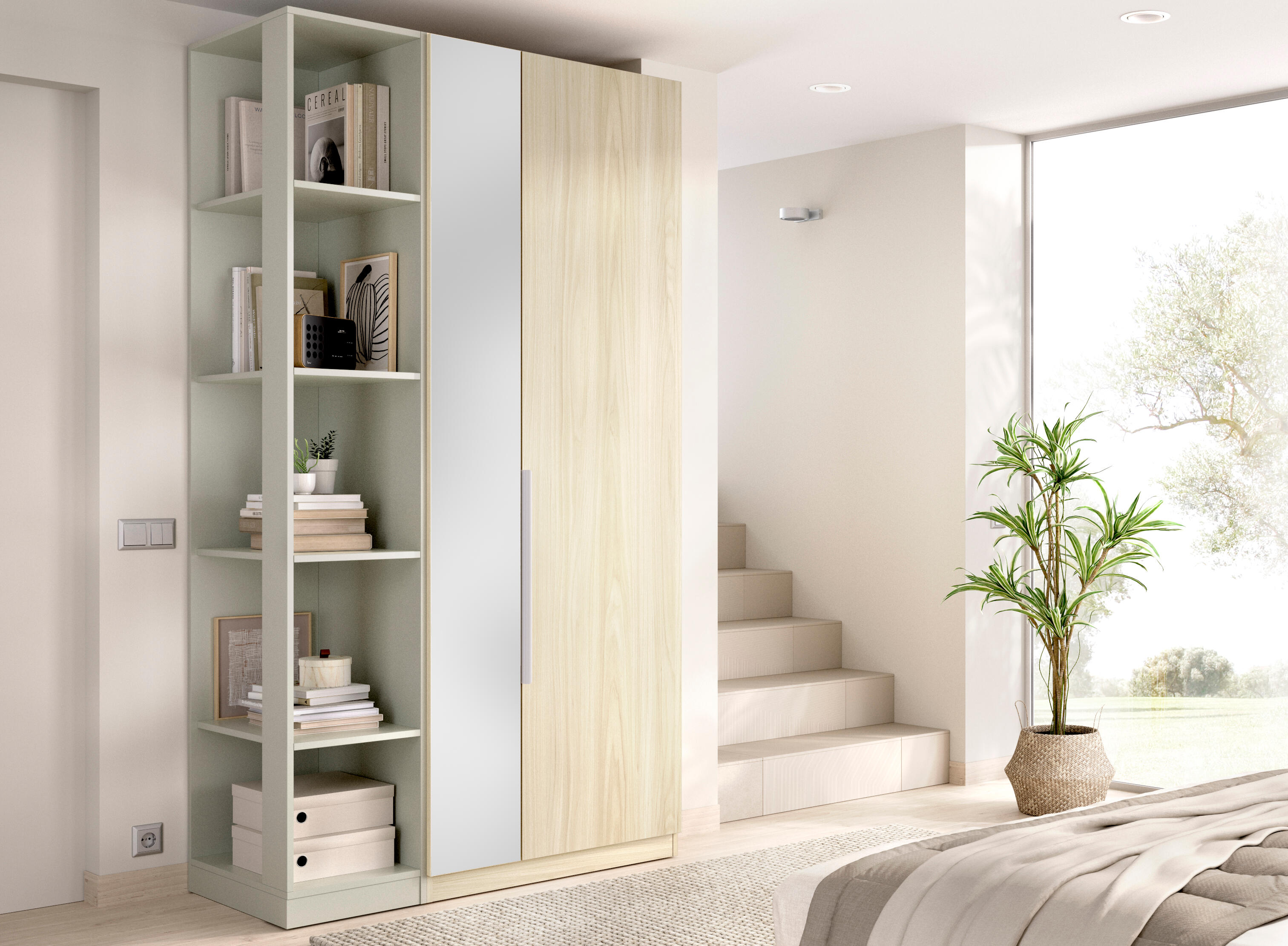 Estantería Five Verde Duna 203.5x34.5x50cm (Ancho x Alto x Fondo) - 5