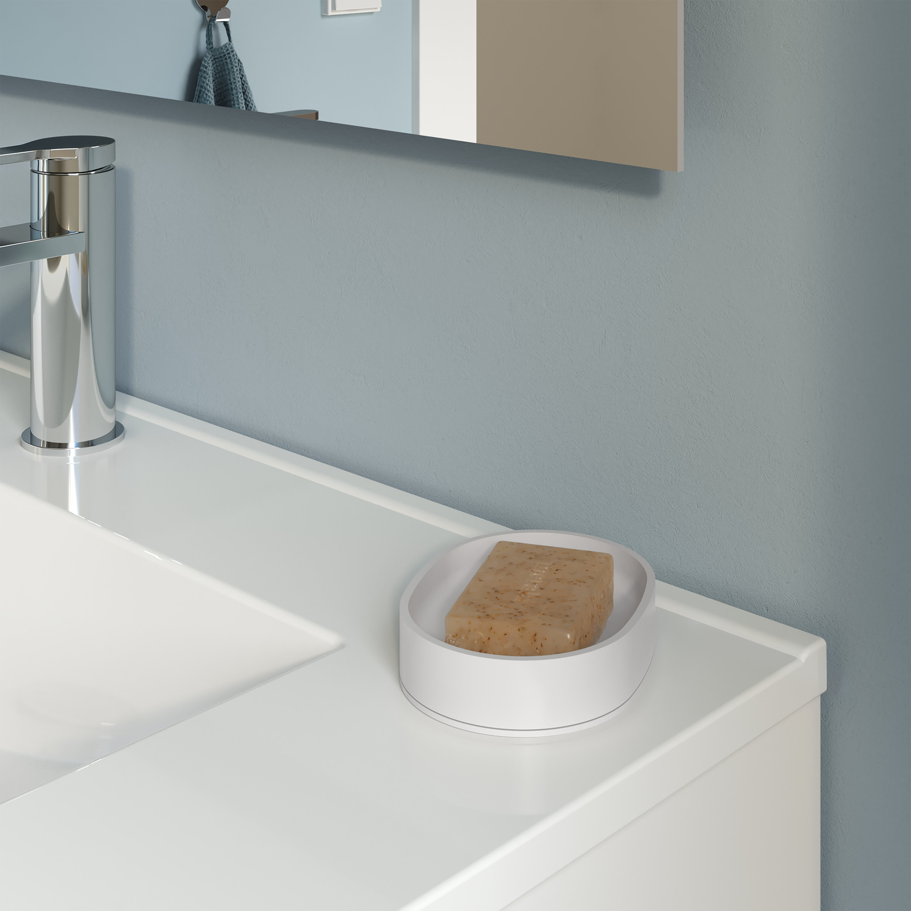 Saboneteira branco mate Sensea Essential - 3