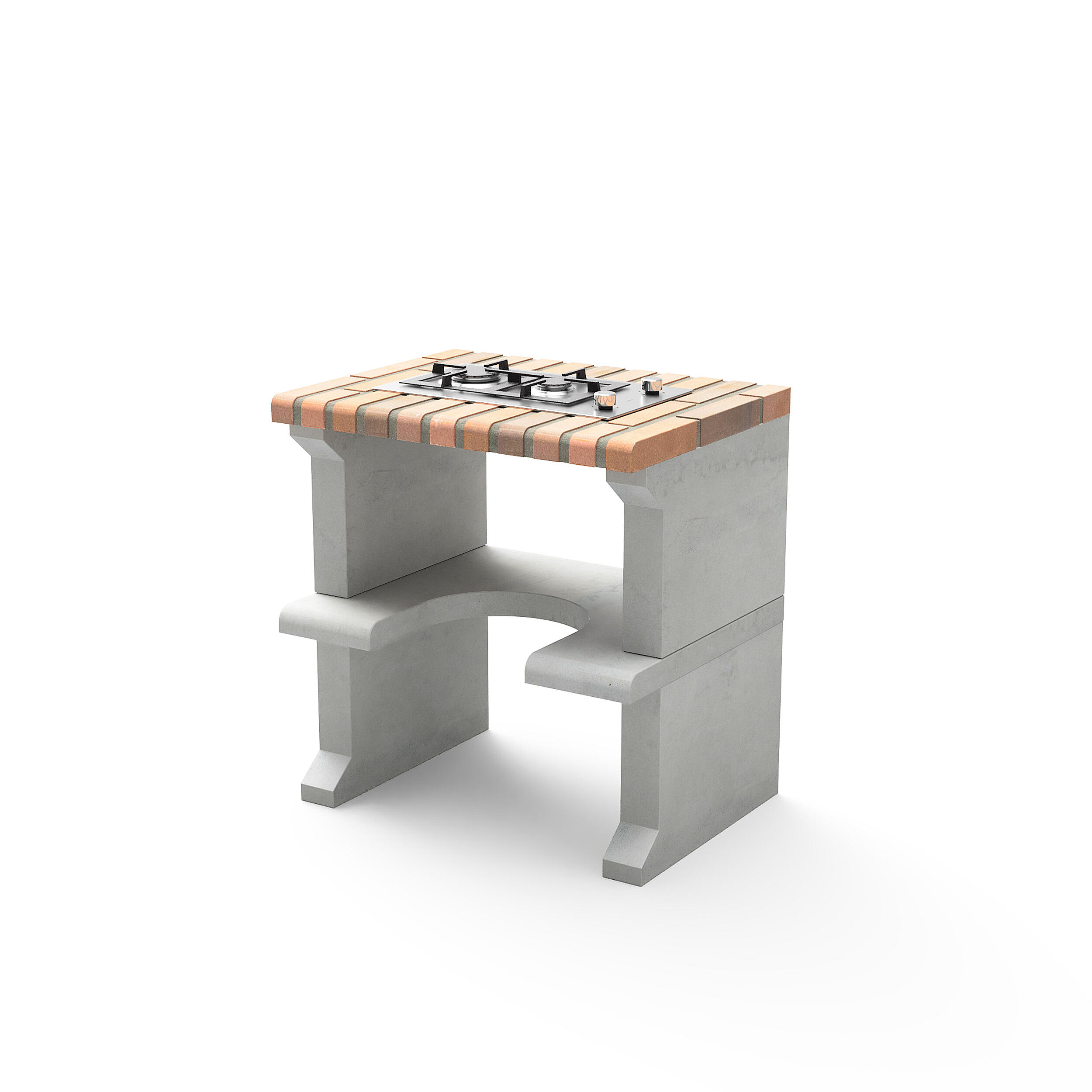 Módulos adicionales para cocina al aire libre para barbacoa de obra de 86.5x87cm