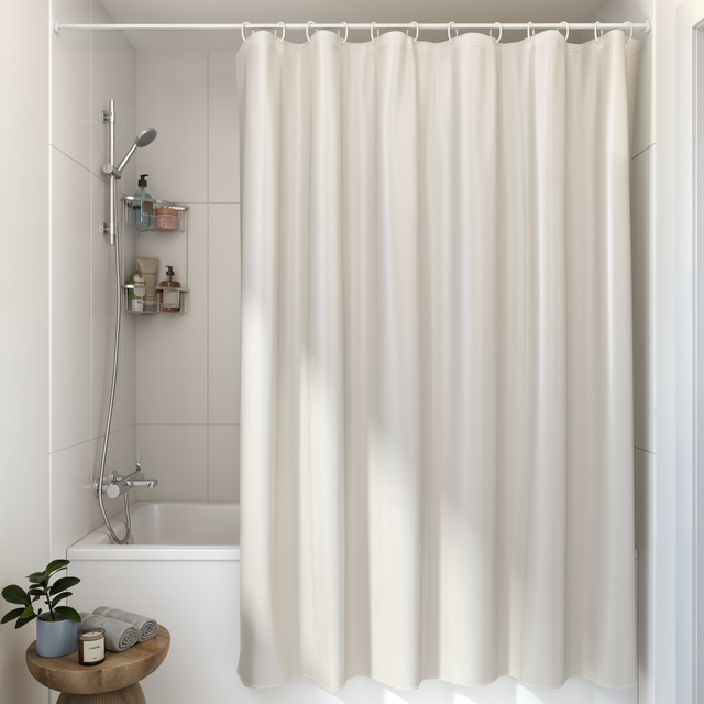 Cortina de duche 180x200 cm bege Sensea Essential