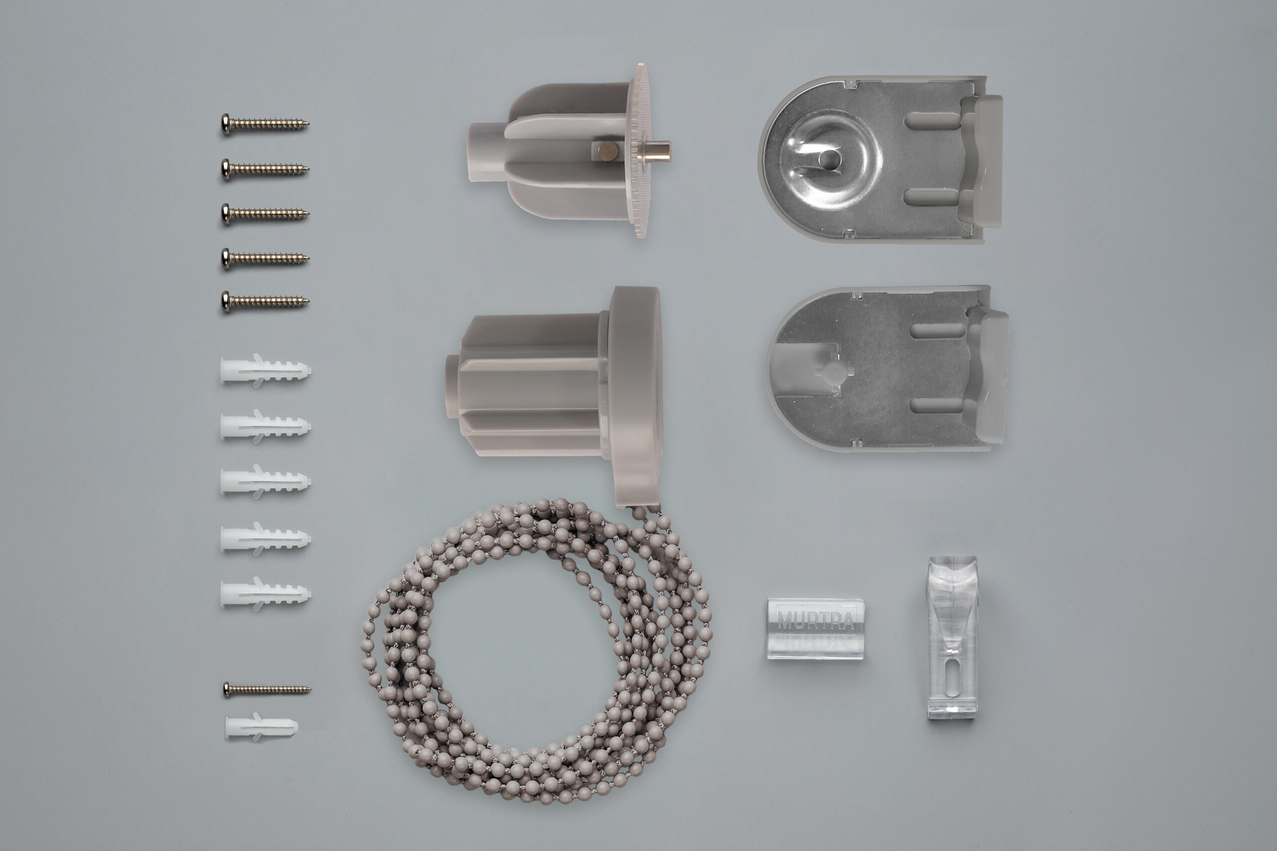 Estor enrollable screen 5% térmico con cadena Industry pvc liso gris claro de 135x250cm - 13