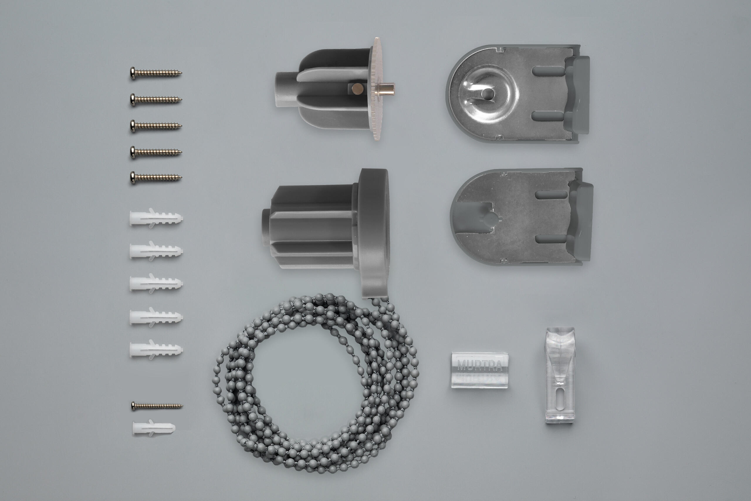 Estor enrollable screen 5% térmico con cadena Lino gris pvc liso gris oscuro de 135x250cm - 11