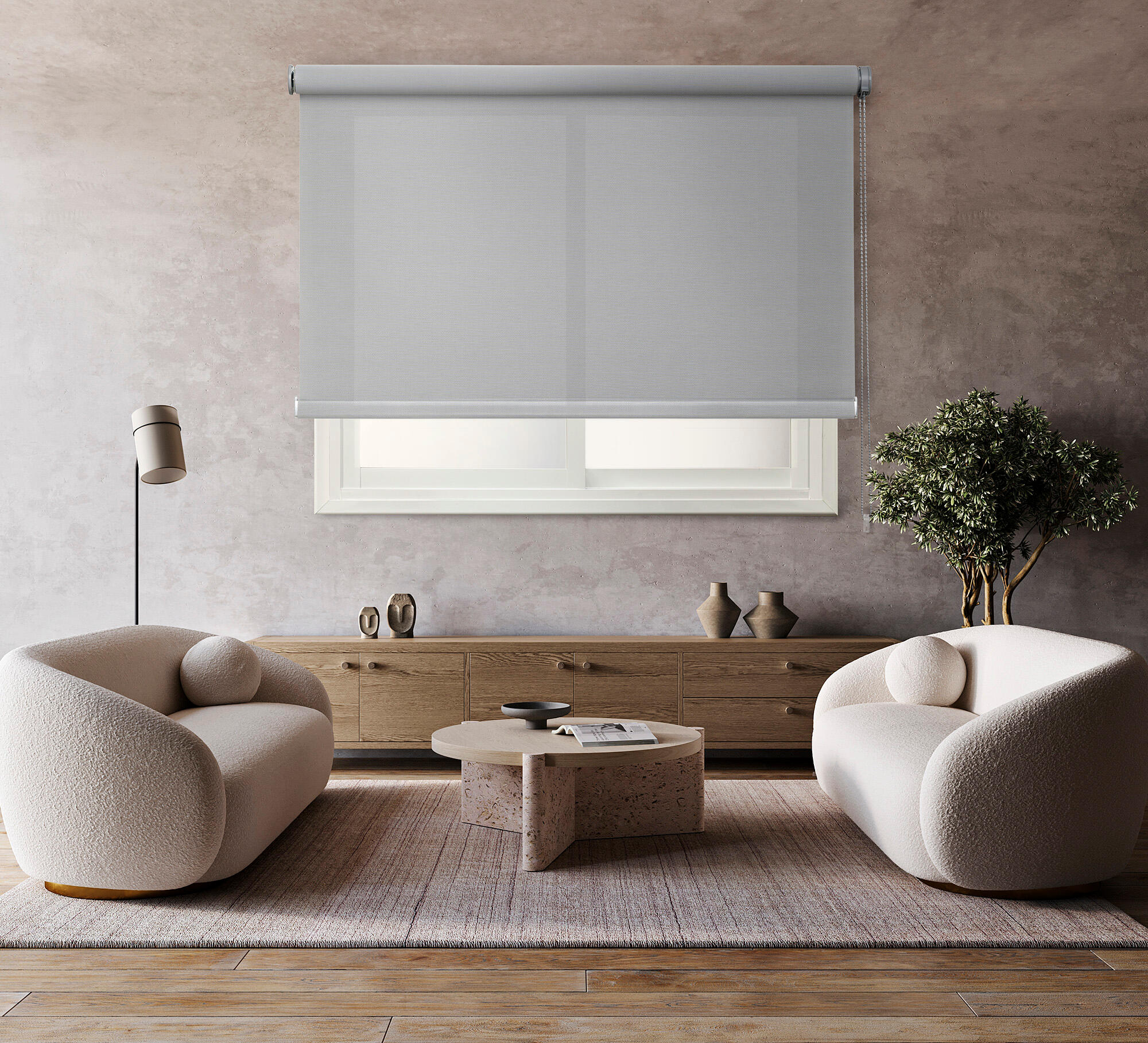 Estor enrollable screen industry gris de 105x250cm
