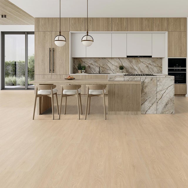 Pavimento vinílico mosaico de SPC click flutuante SENSO COUNTRY RIGID ACOUSTIC superior Gerflor 5,7 mm com base