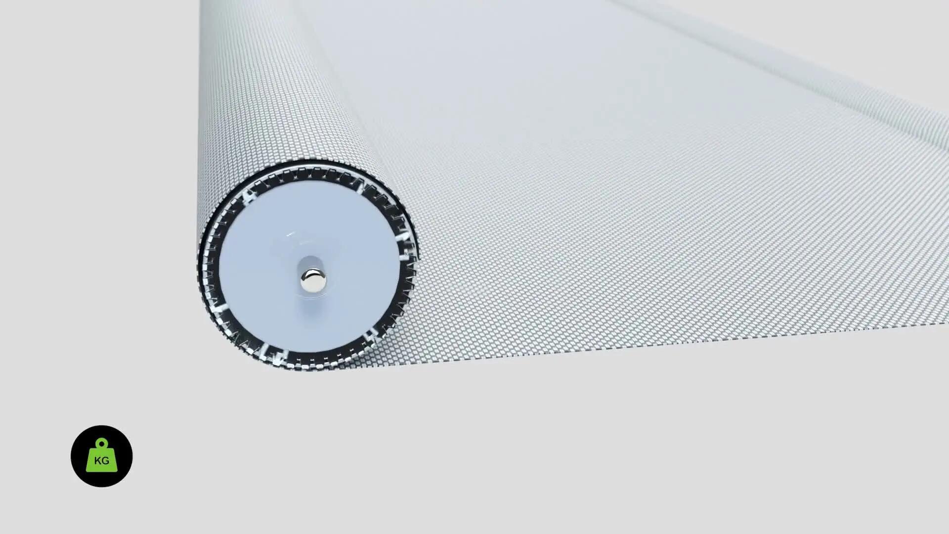 Estor enrollable screen 5% Lino de 150x250 PVC liso natural con cadena. Aislamiento térmico - 3