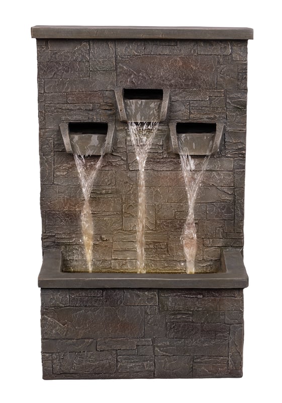 Fontanna dekoracyjna do ogrodu ze światłem LED wodospady DLH