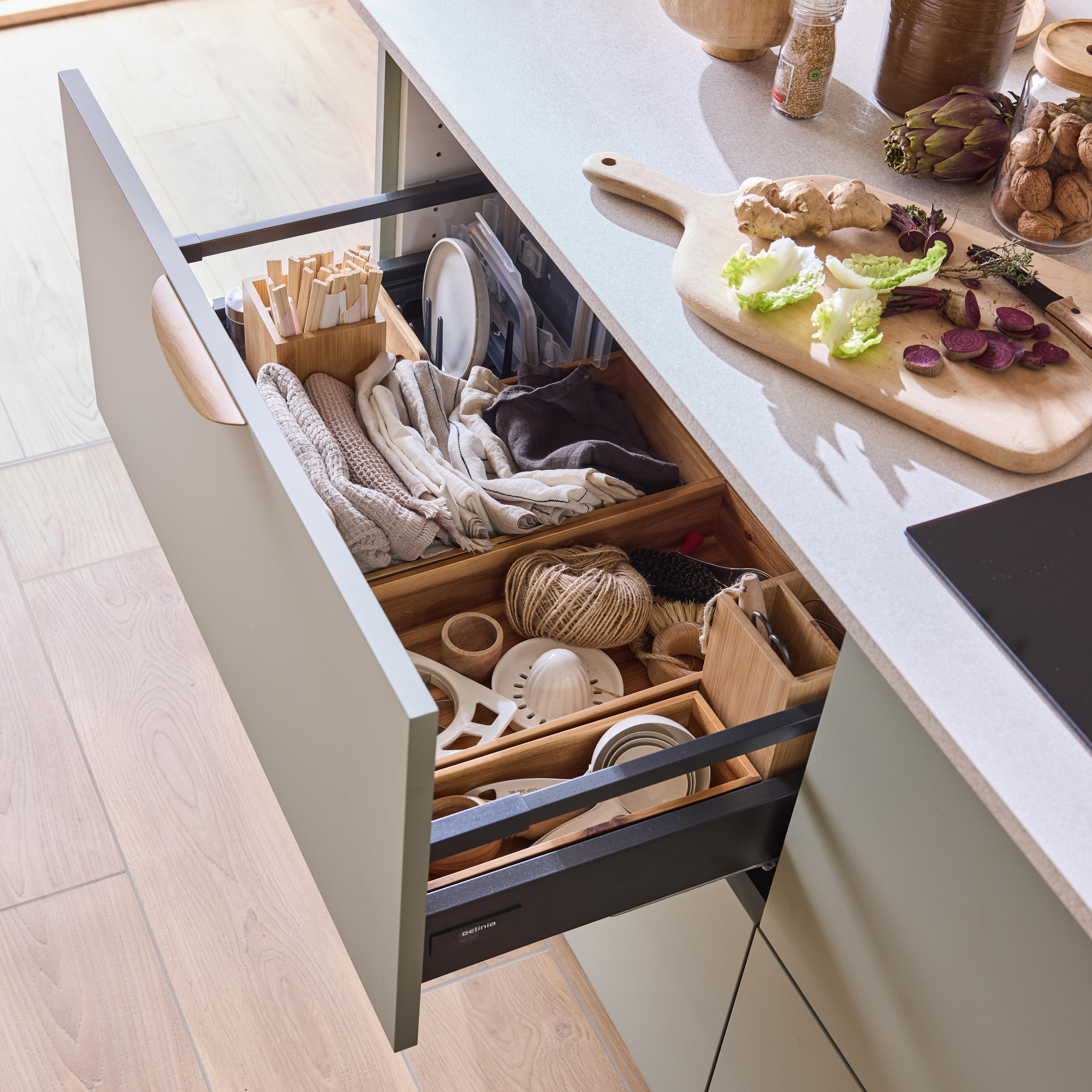 Tiroir pour caisson DELINIA ID gris anthracite H.18.4 x l.76.8 x P48.3 cm - 3