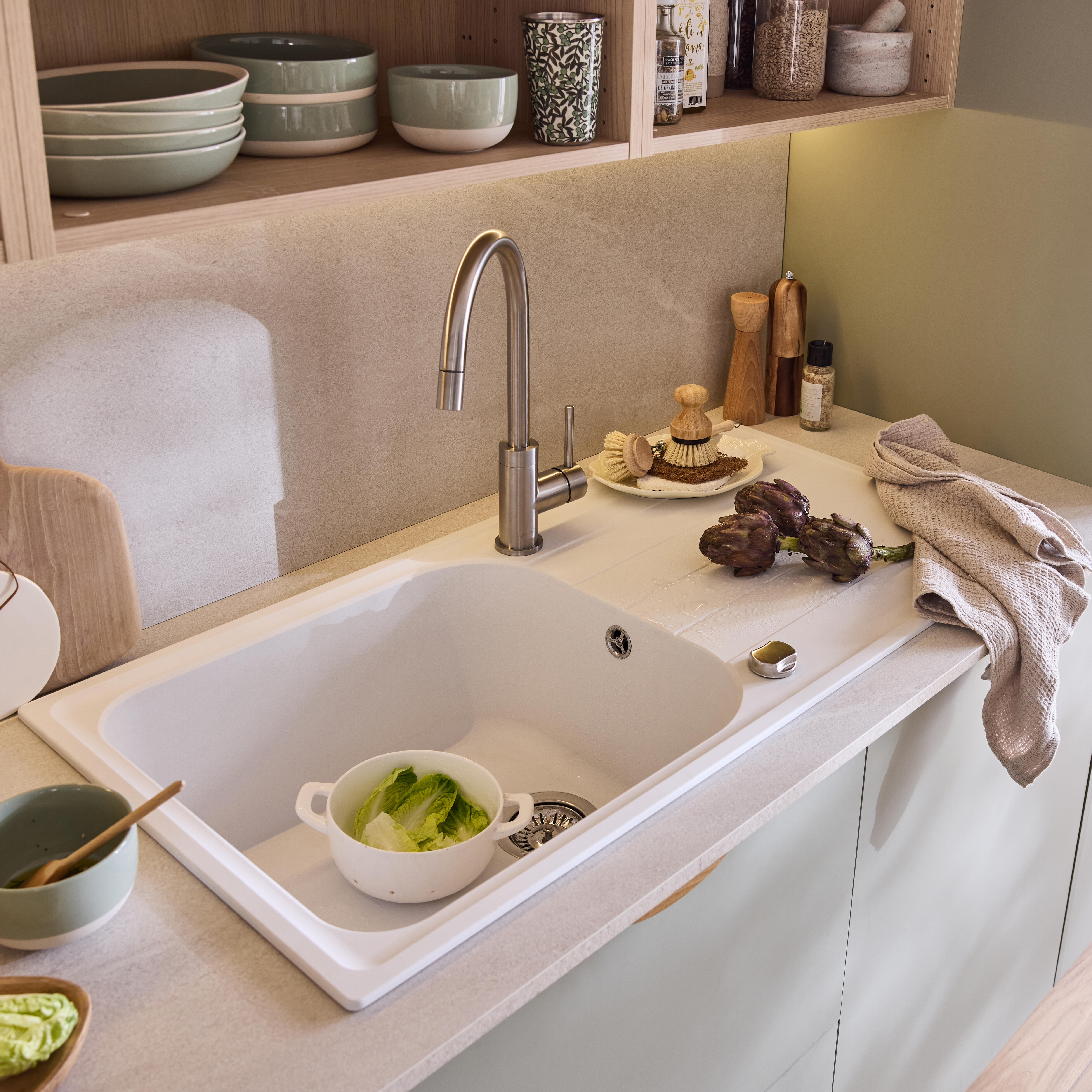 Lava-louça Delinia semidueto elbe 100x50cm branco - 5