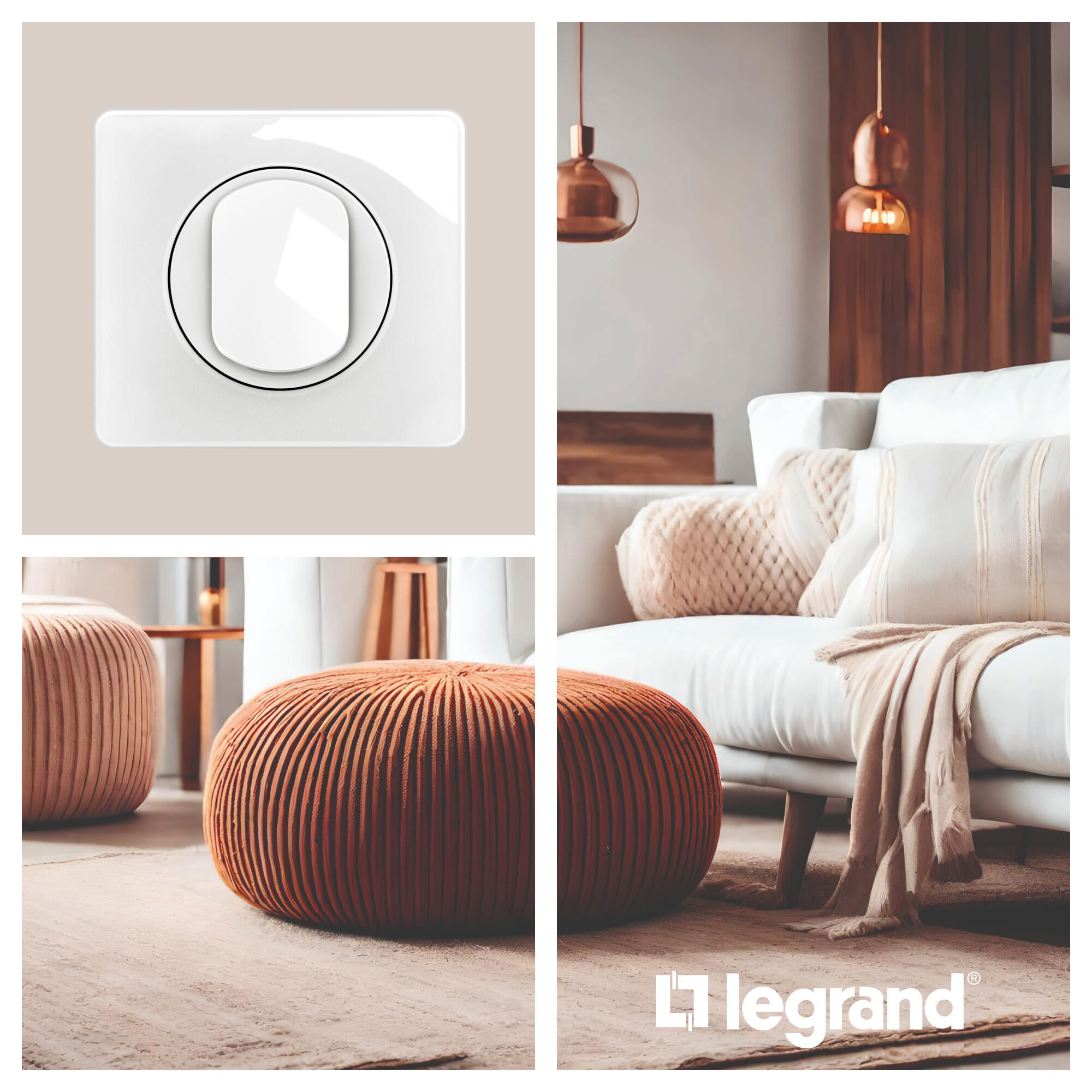 Plaque Céliane, LEGRAND, blanc - 3