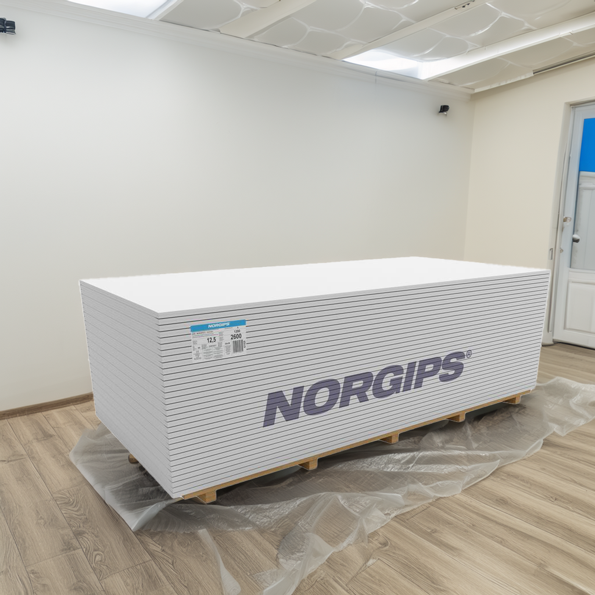 Paleta z płytami gipsowymi Norgips.