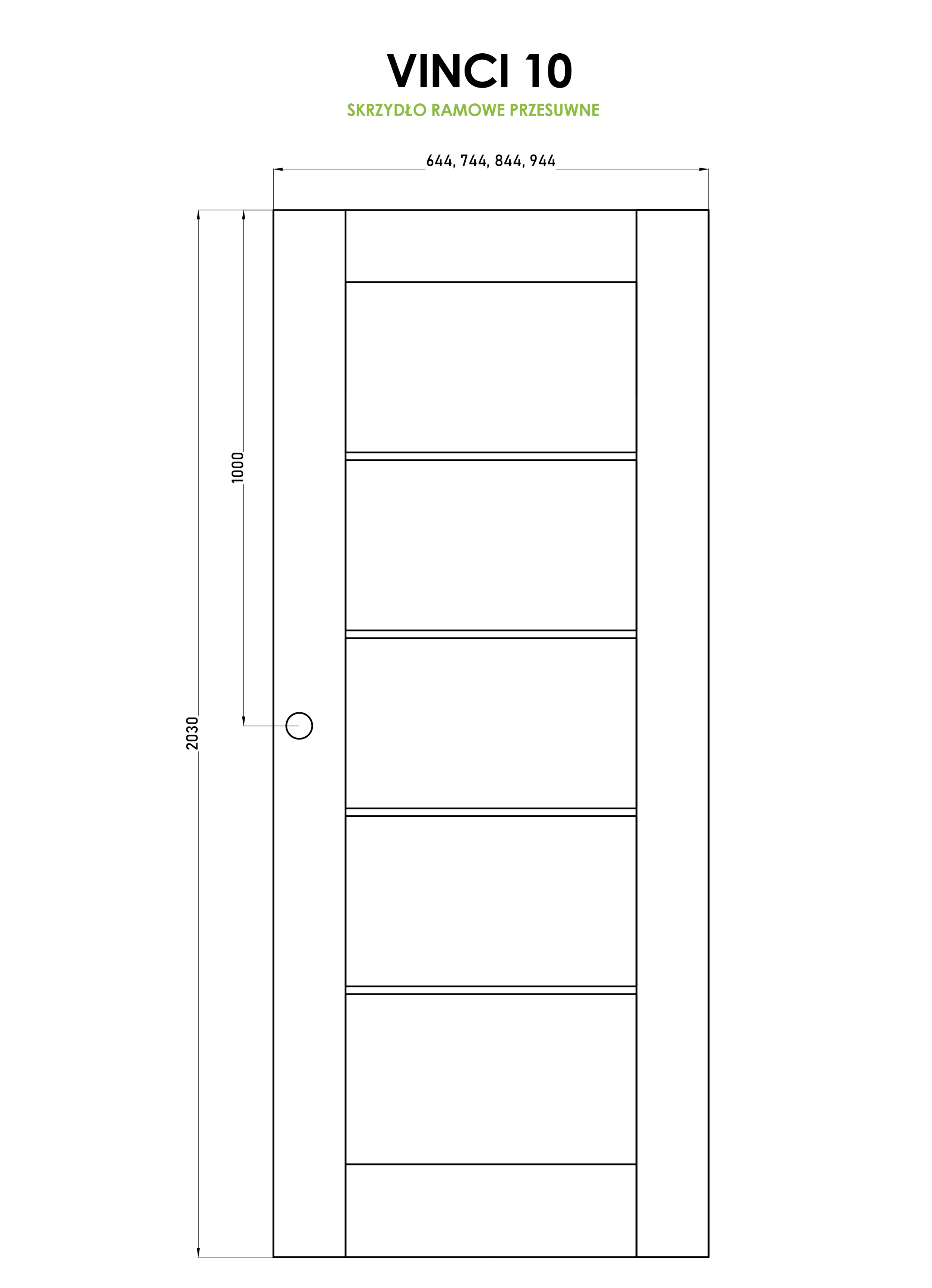 Drzwi przesuwne pokojowe Vinci Cashmere 90 lewe Voster - 3