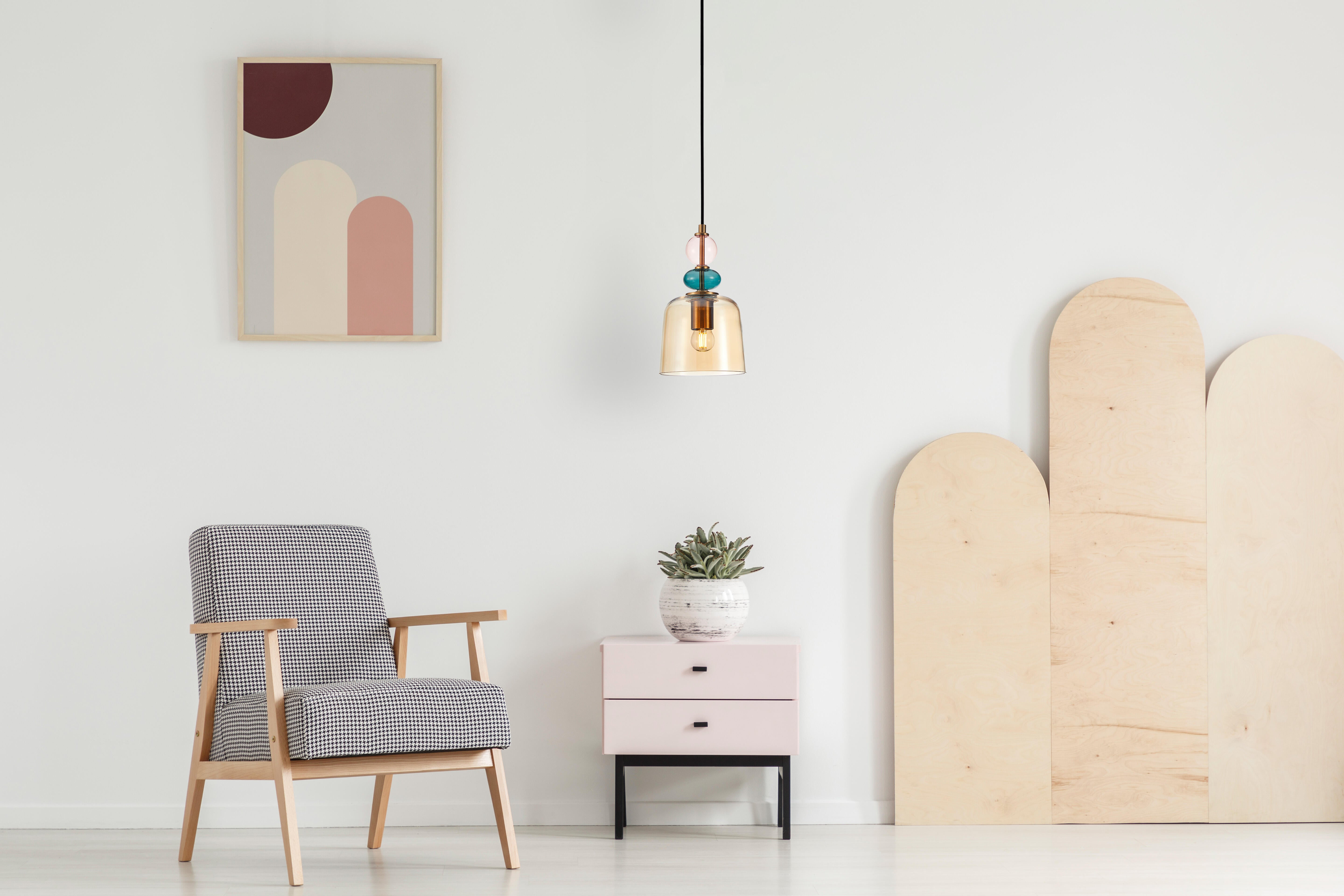 Lampa wisząca Namos bursztyn E27 Italux - 2