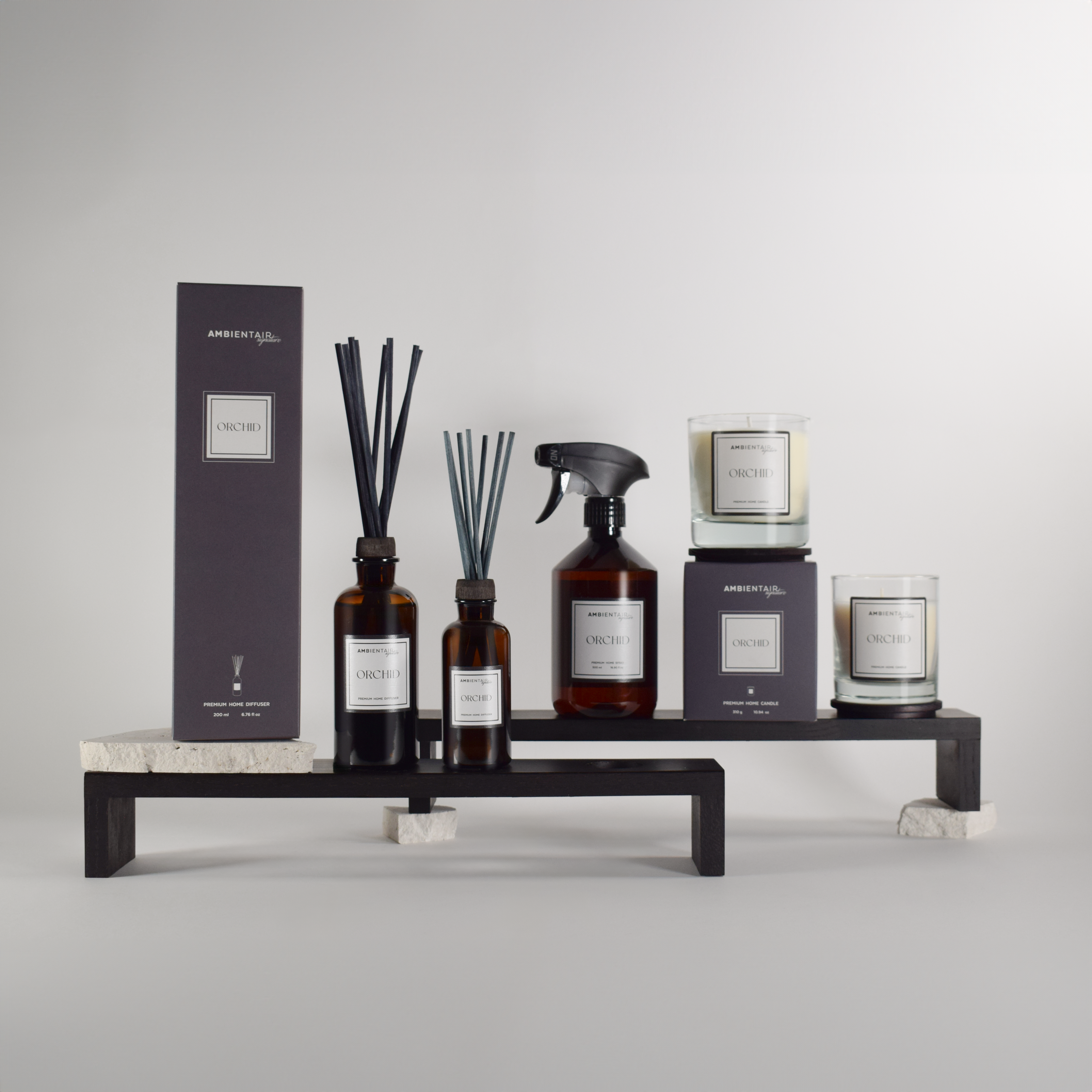 Vela aromática Orchid  gris / plata, marrón 200 g - 4