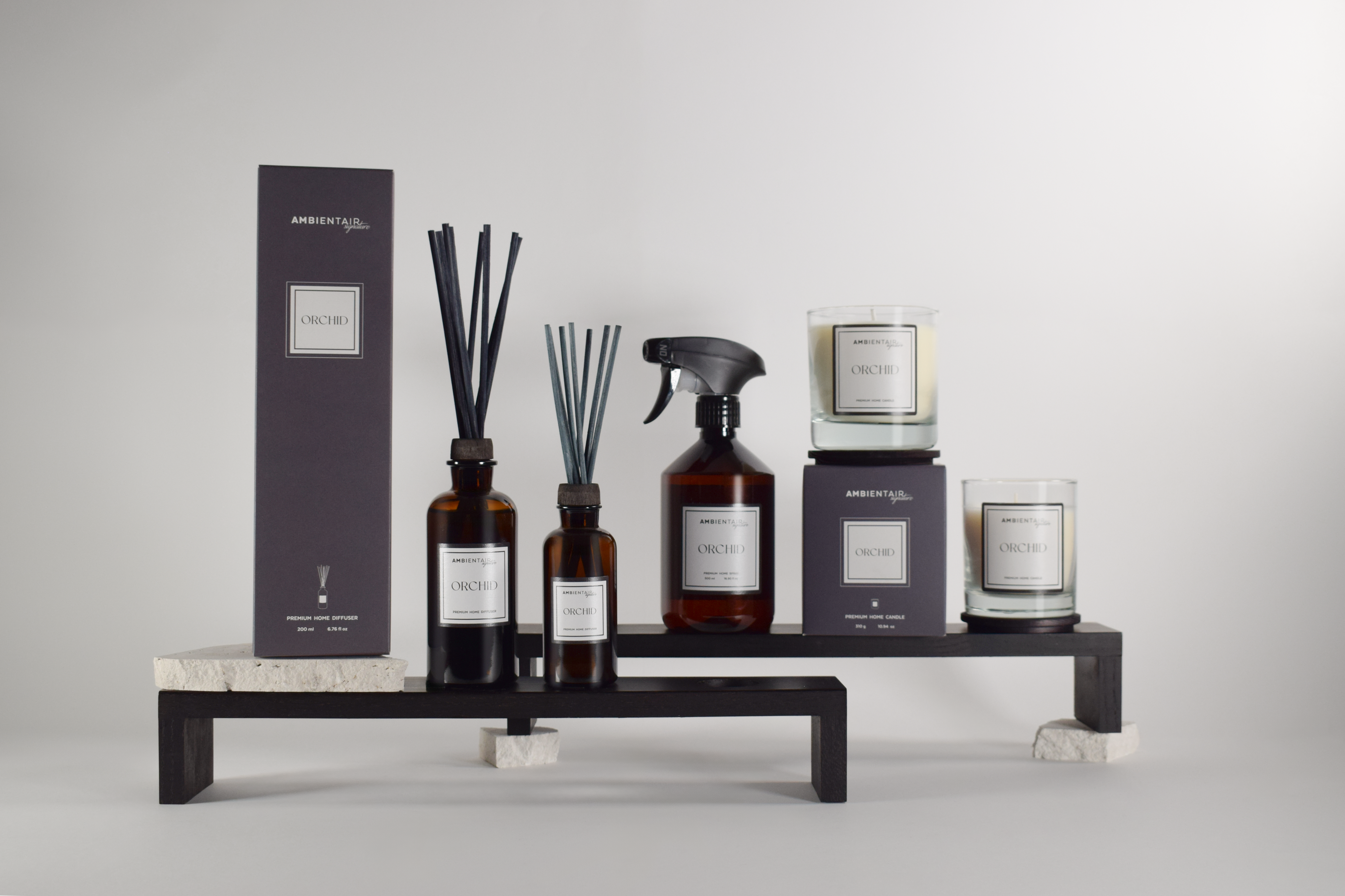 Vela aromática Orchid  gris / plata, marrón 200 g - 3