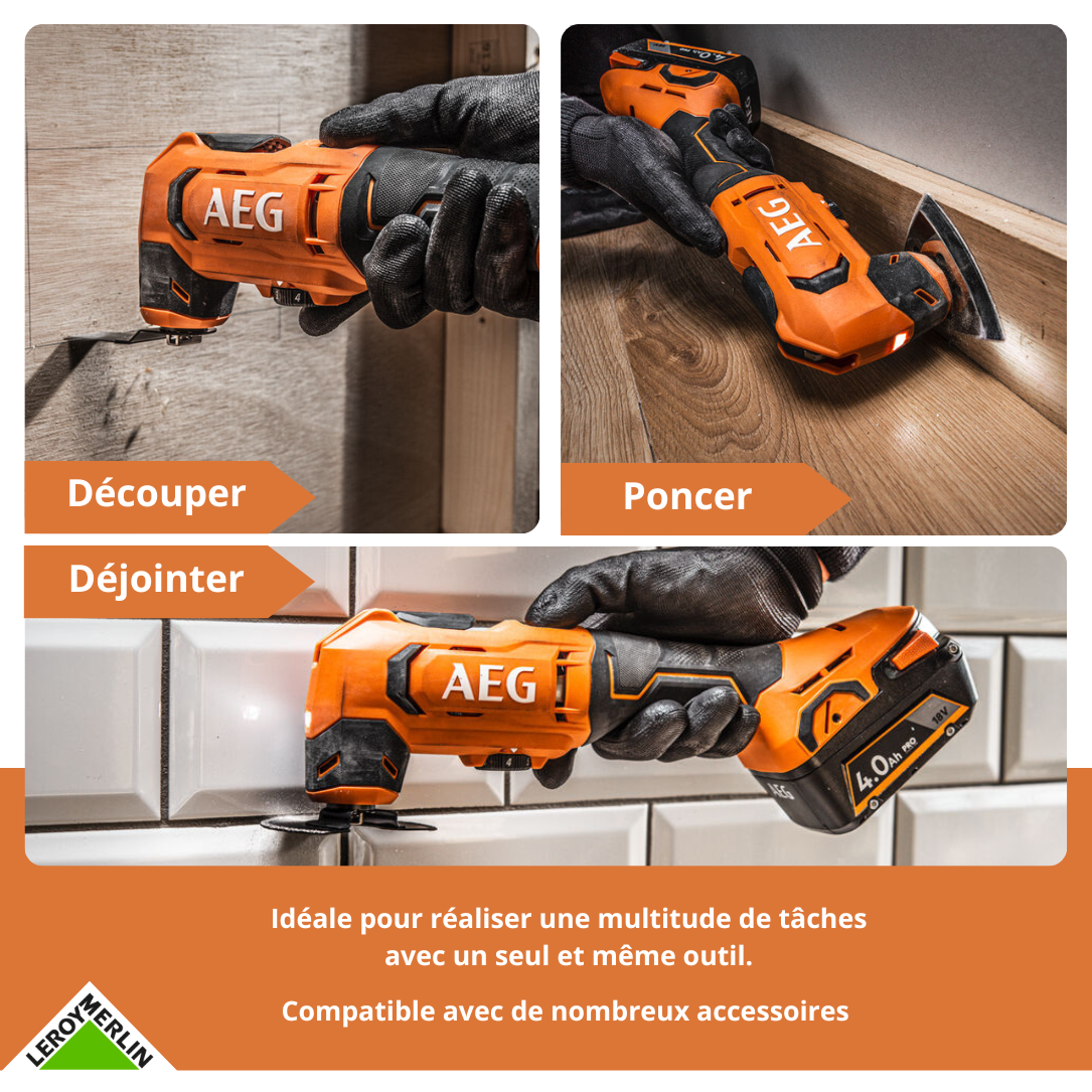 MULTITOOL SANS FIL 18 V AEG Bmt18-0 - 4