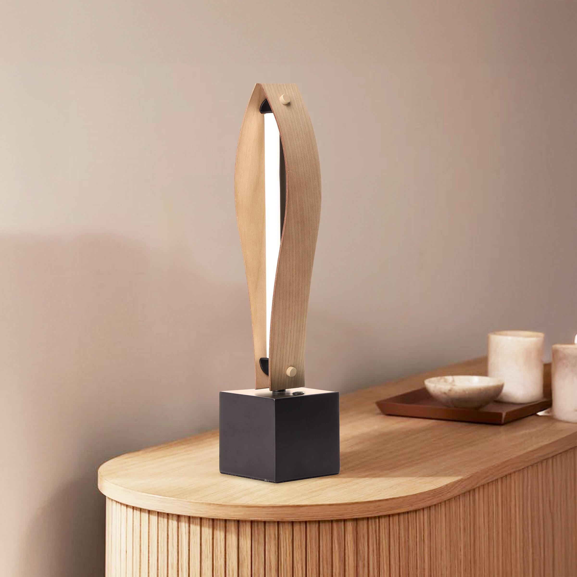 Lampe LED Ioana contrôle de l'intensité lumineuse, acier, noir, H.40 cm, - 4