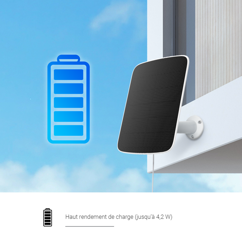 Panneau solaire modèle F avec ports de charge Type C, EZVIZ - 7