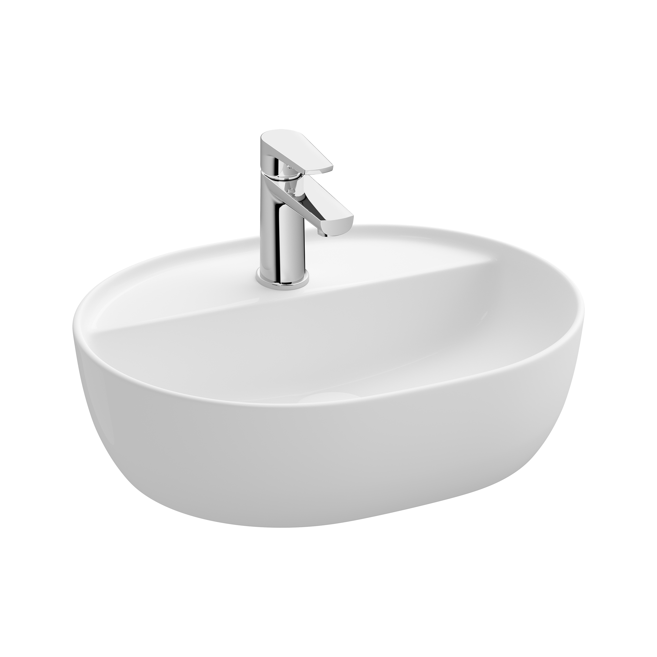 Umywalka ceramiczna nablatowa Moduo 50x40 cm Cersanit - 7