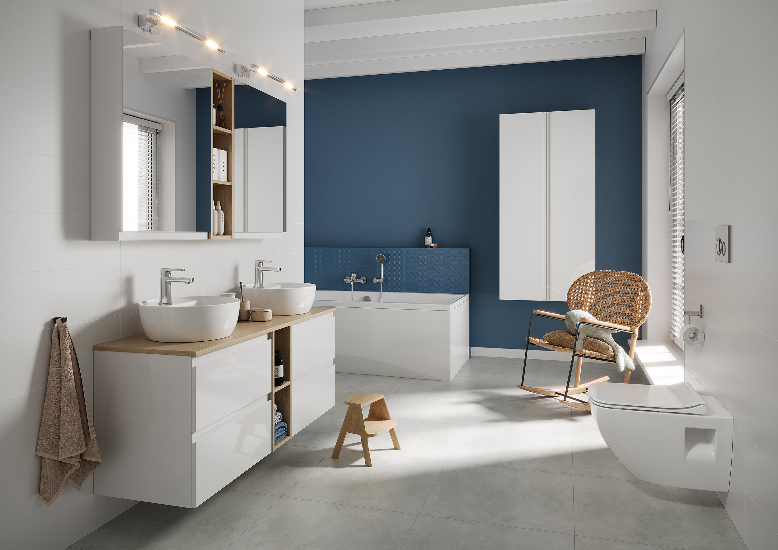 Umywalka ceramiczna nablatowa Moduo 50x40 cm Cersanit - 4