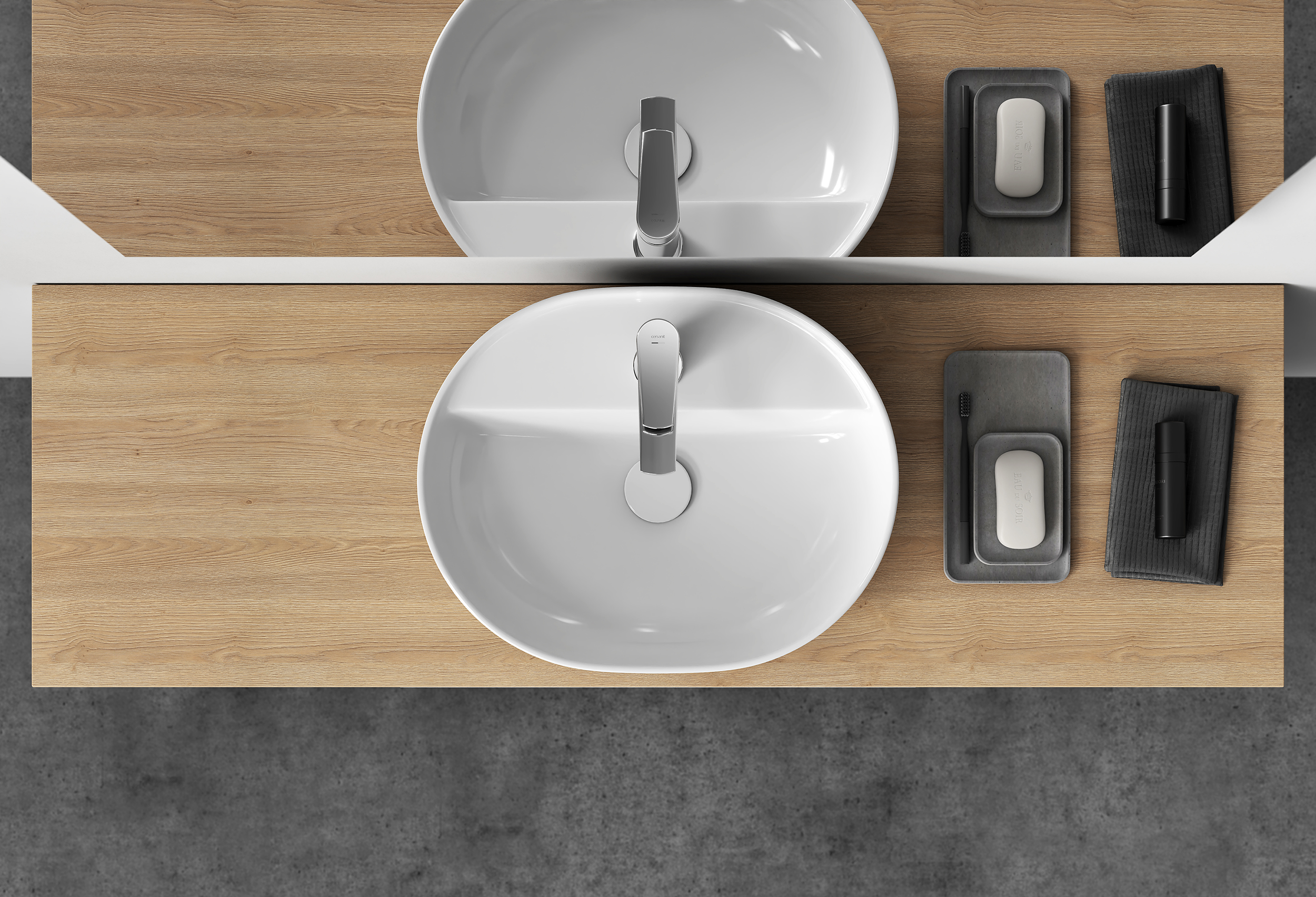 Umywalka ceramiczna nablatowa Moduo 50x40 cm Cersanit - 2