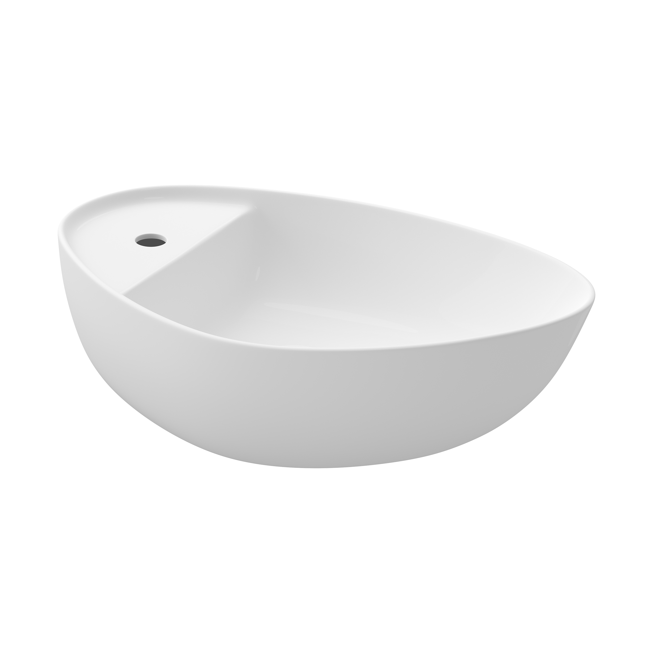 Umywalka ceramiczna nablatowa Moduo 55x35.5 cm biała Cersanit