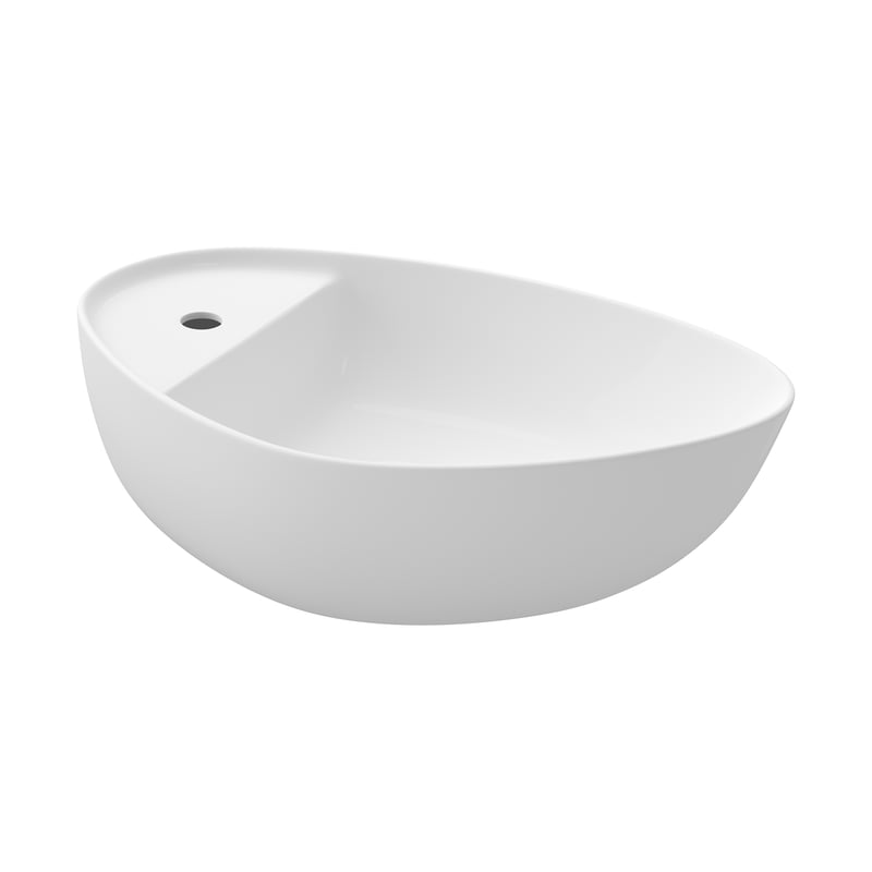 Umywalka ceramiczna nablatowa Moduo 55x35.5 cm biała Cersanit