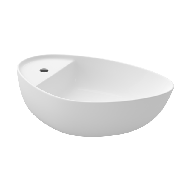 Umywalka ceramiczna nablatowa Moduo 55x35.5 cm biała Cersanit